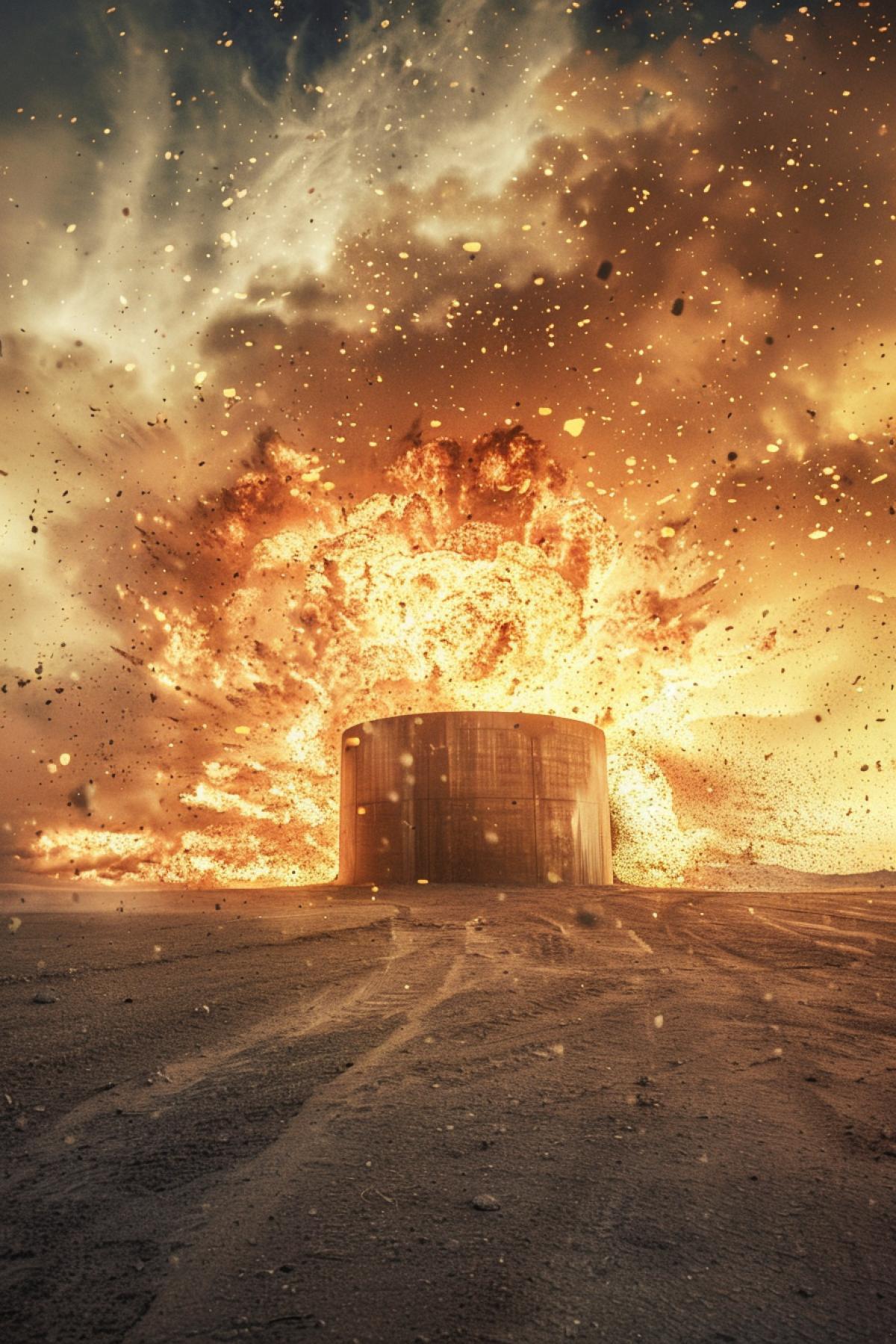 end of the world nuclear war sands desert bunker, explosion