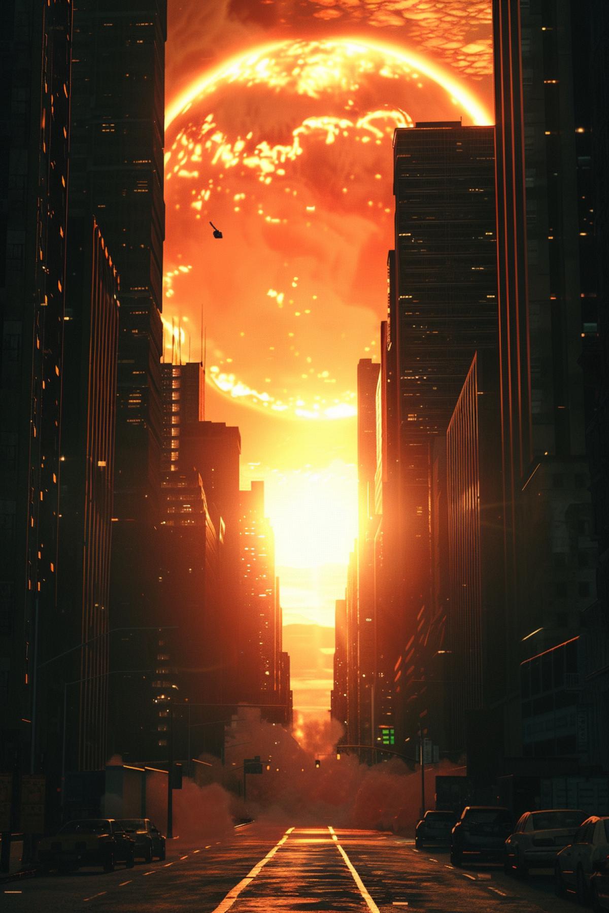 ultra realistic multiple nuclear explosions on the horizon in the metropolis