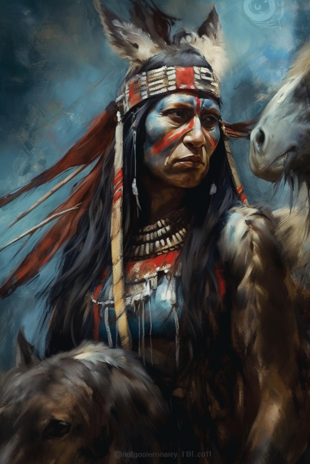 American Indians, horses, feathers, shamans