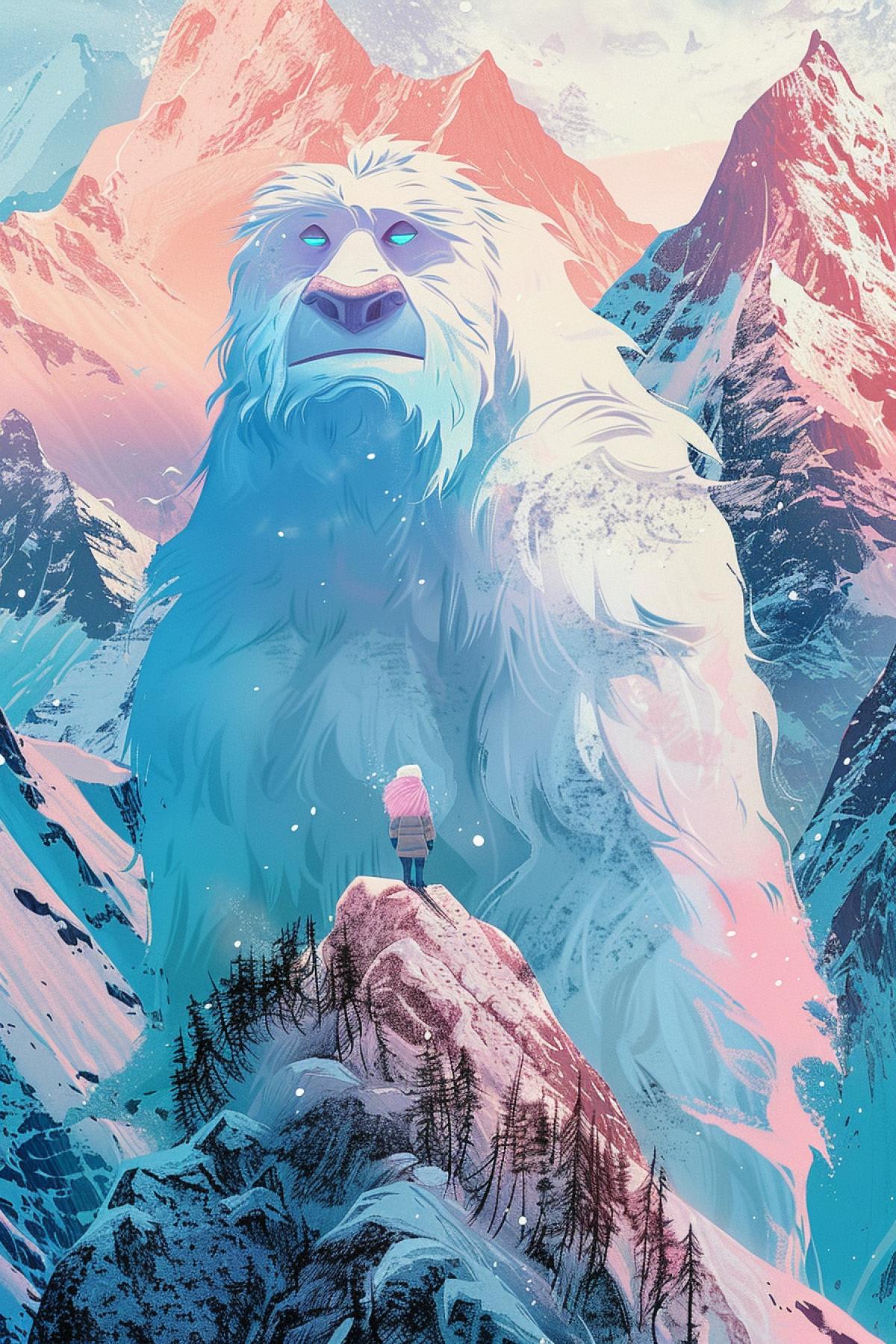 Ryo Takemasa, Atey Ghailan, Anastasia Suvorova, Jon Klassen, Greg Tocchini, Vibrant, Yeti Displaced From The Mountains. colors