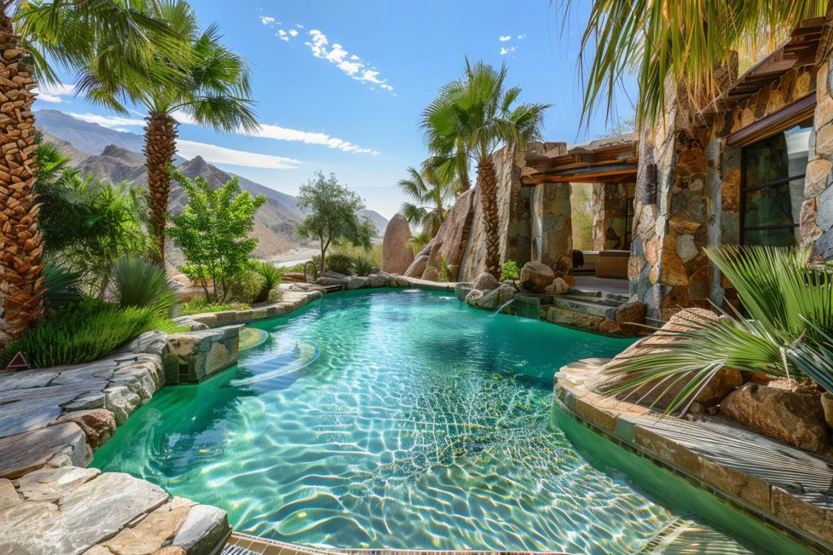 A stunning pool in a desert oasis