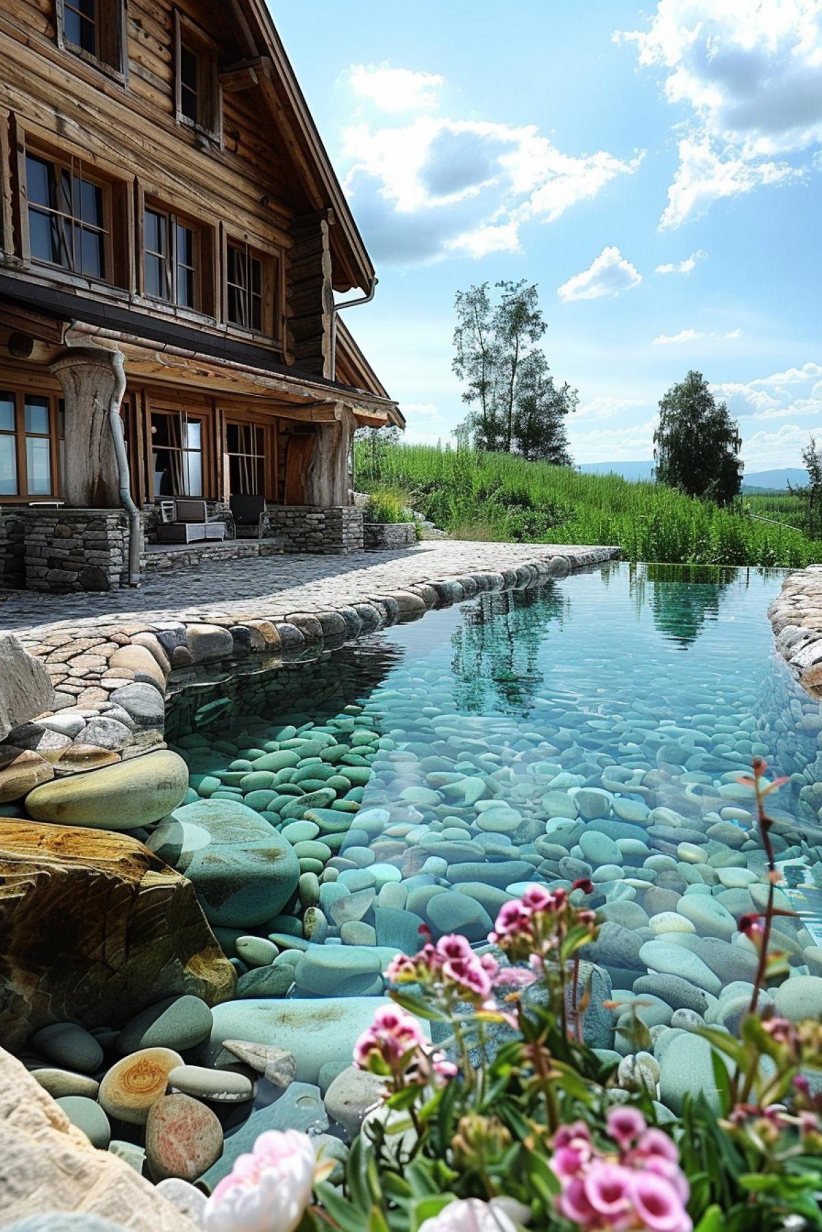 Lovely pool in a beautiful Russian village