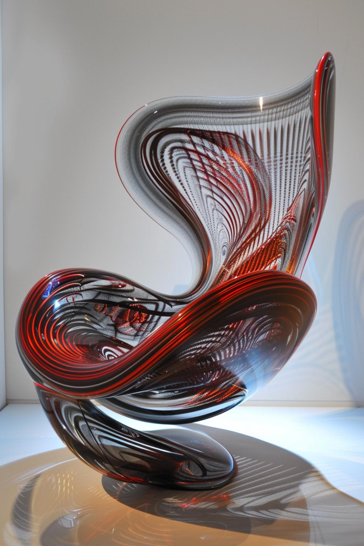 Unusual furniture, swirls, graphics, futurism, future, flicker
