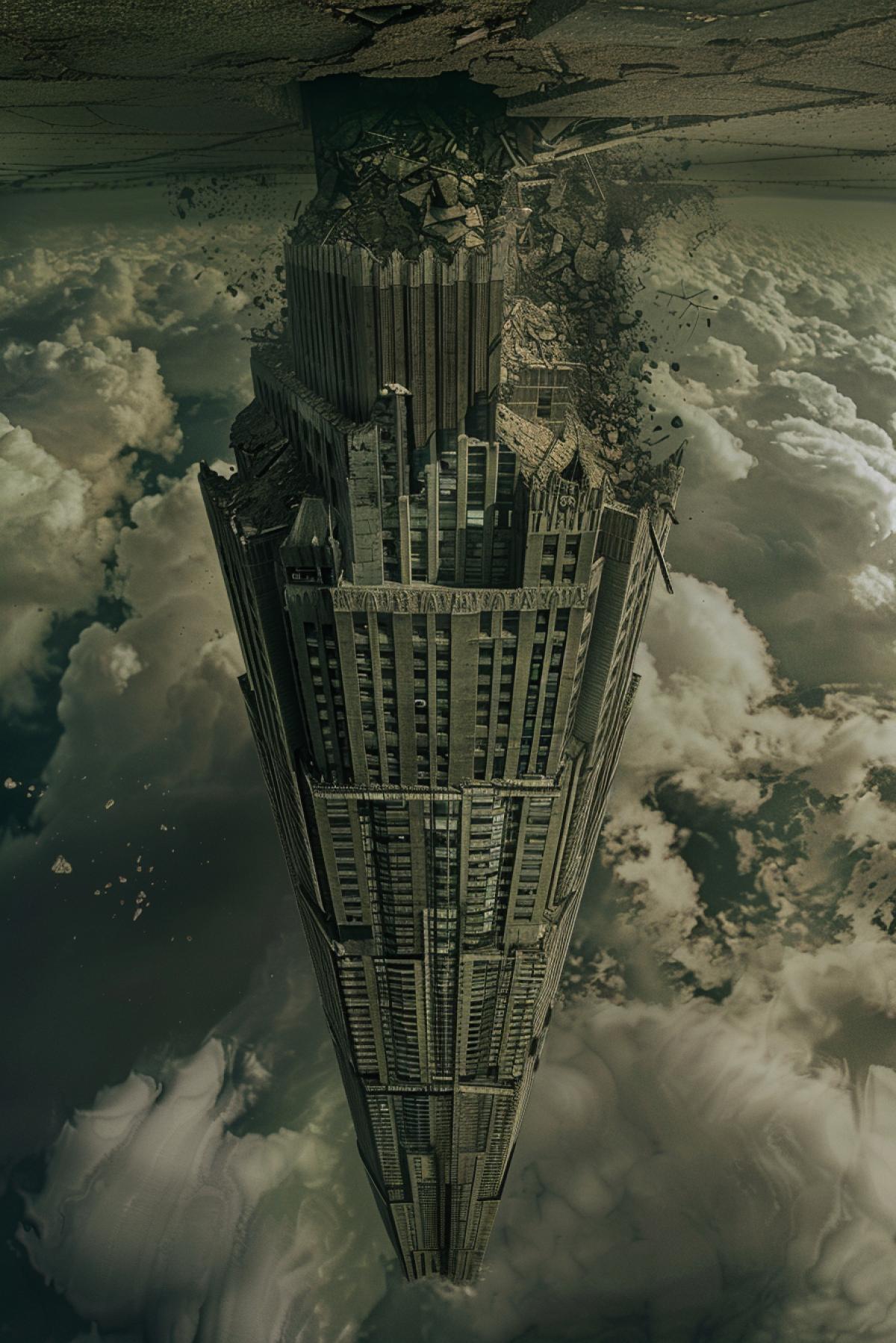 Anthill skyscraper, time distortion, fairy-tale world, photography, good quality