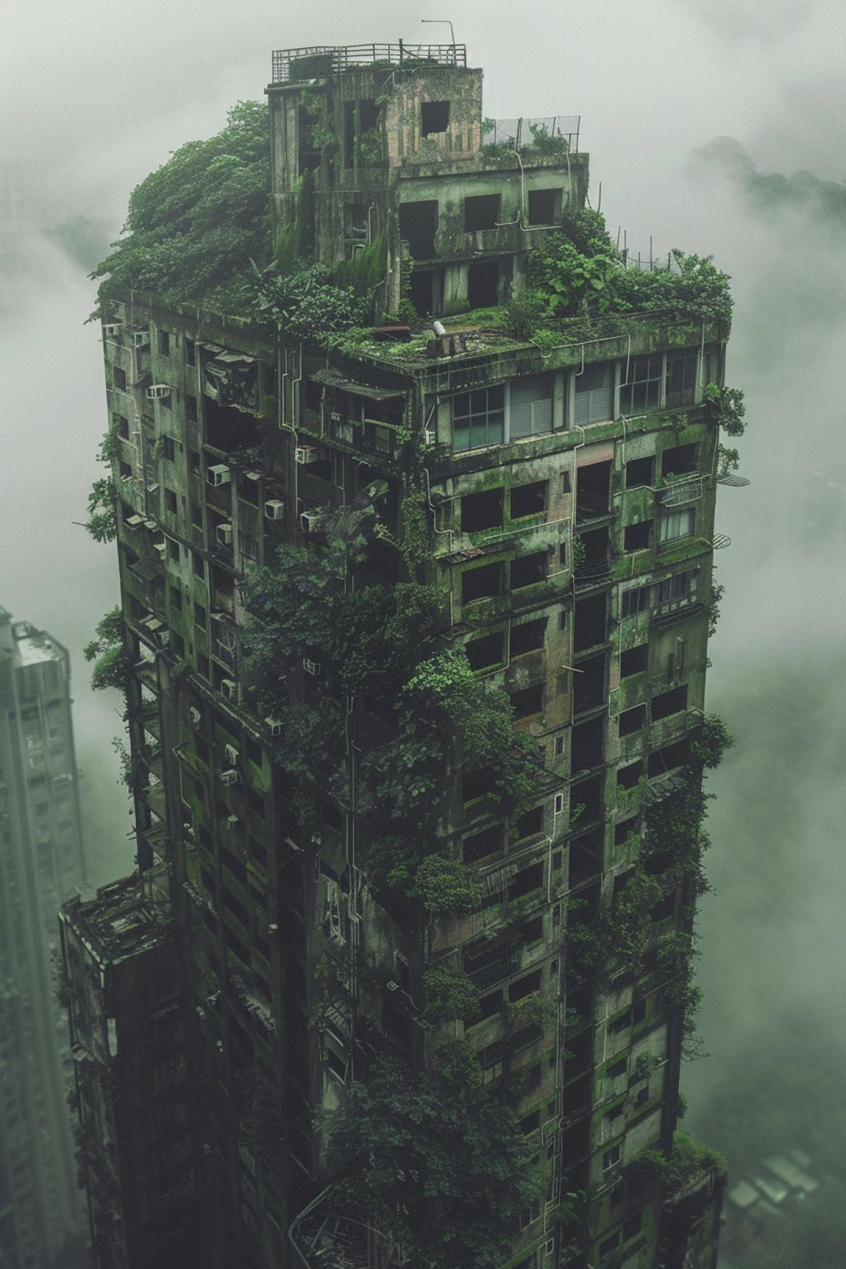 Anthill skyscraper, time distortion, fairy-tale world, photography, good quality