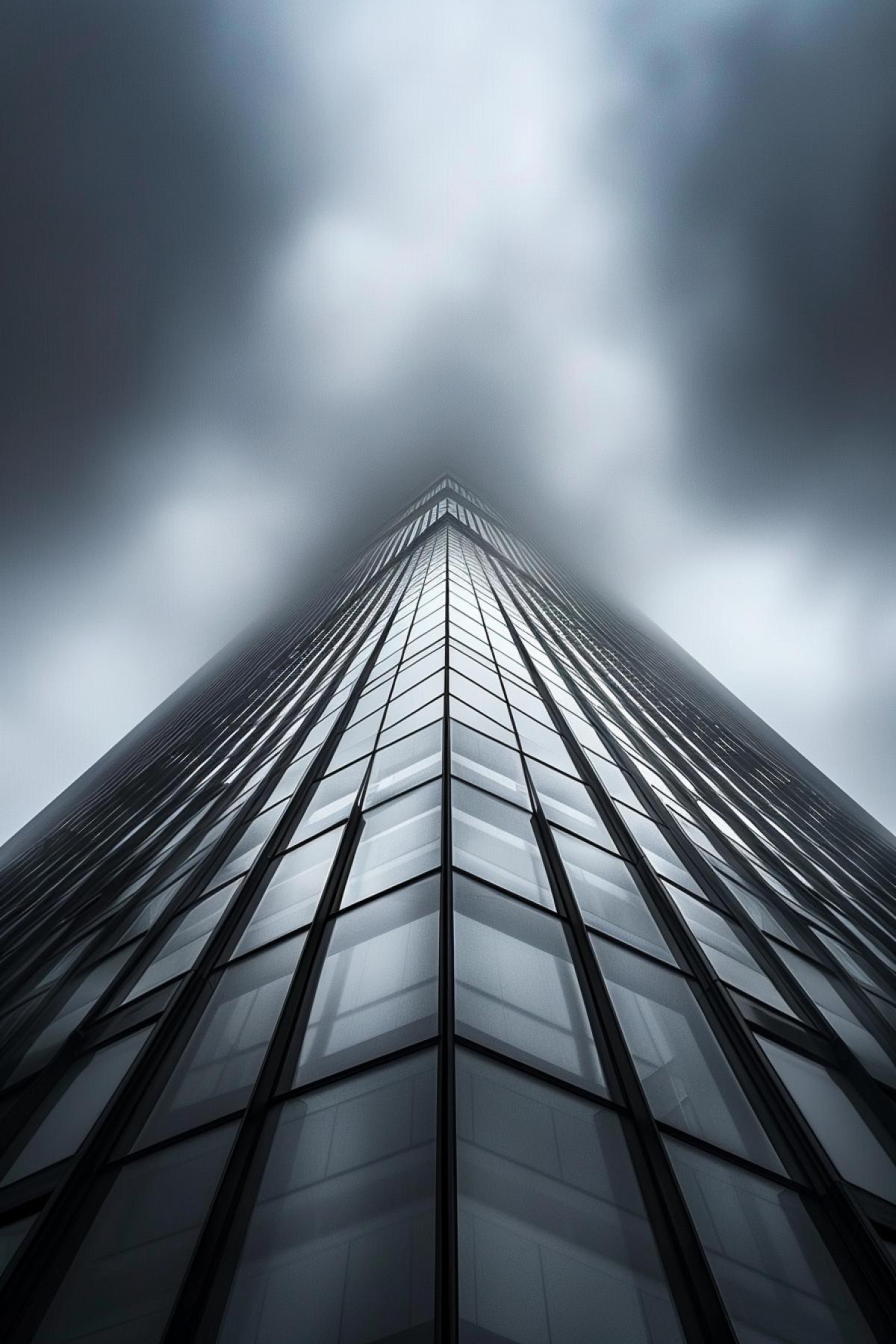 Skyscraper, futuristic, creative design, amazing, ambitiously, elegant, atmospheric photography