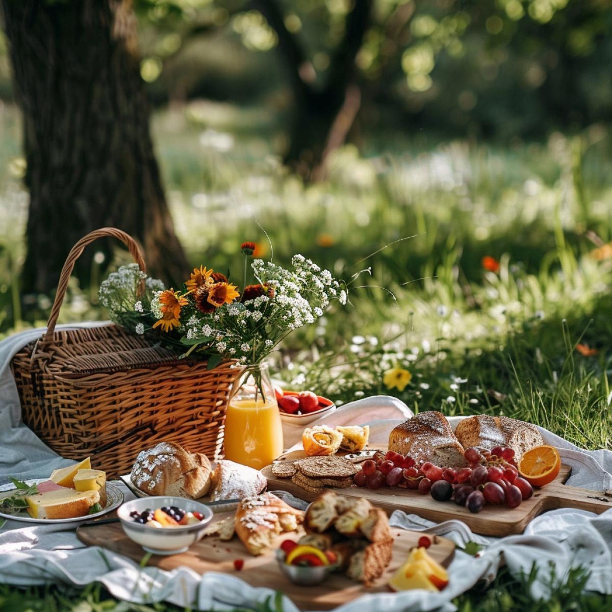 Breakfast at a picnic