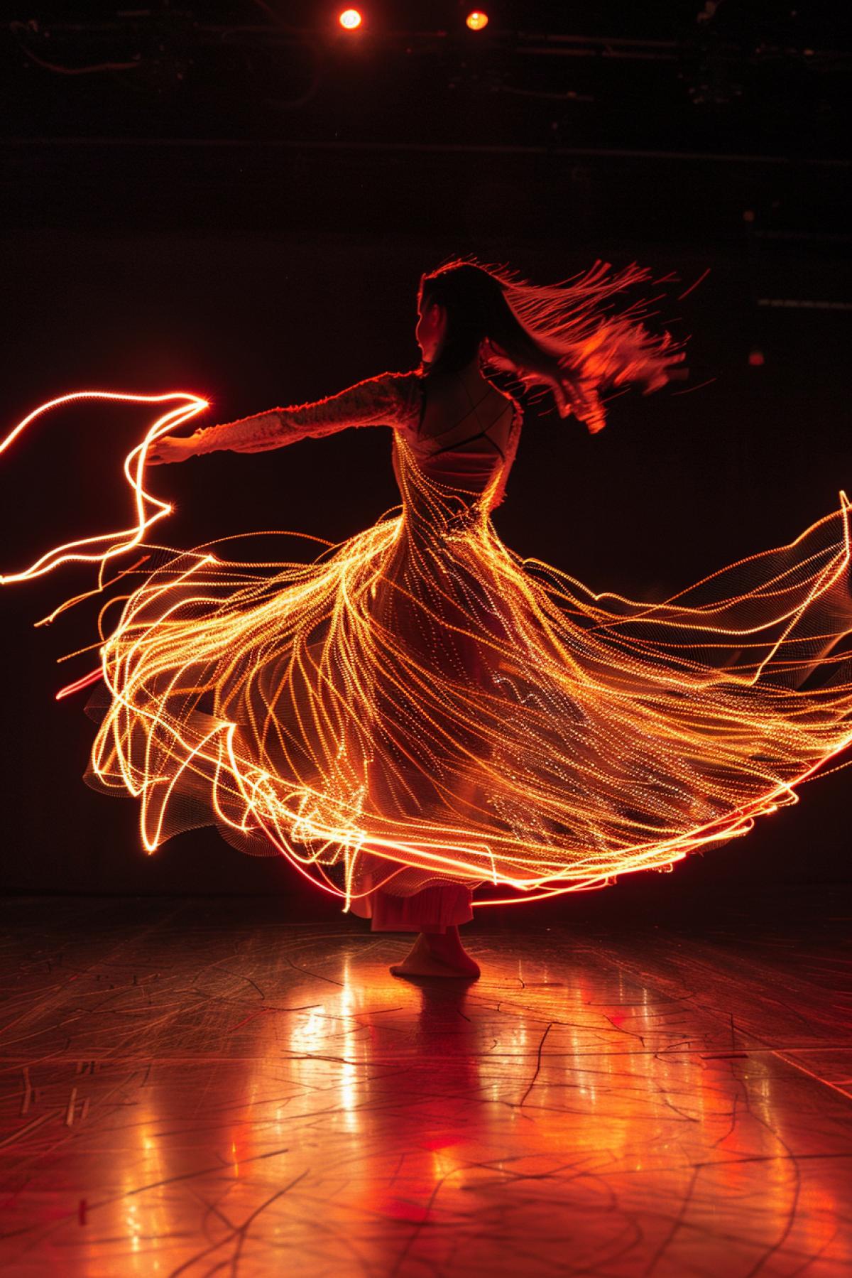 photo of dance in mode photo with wiring