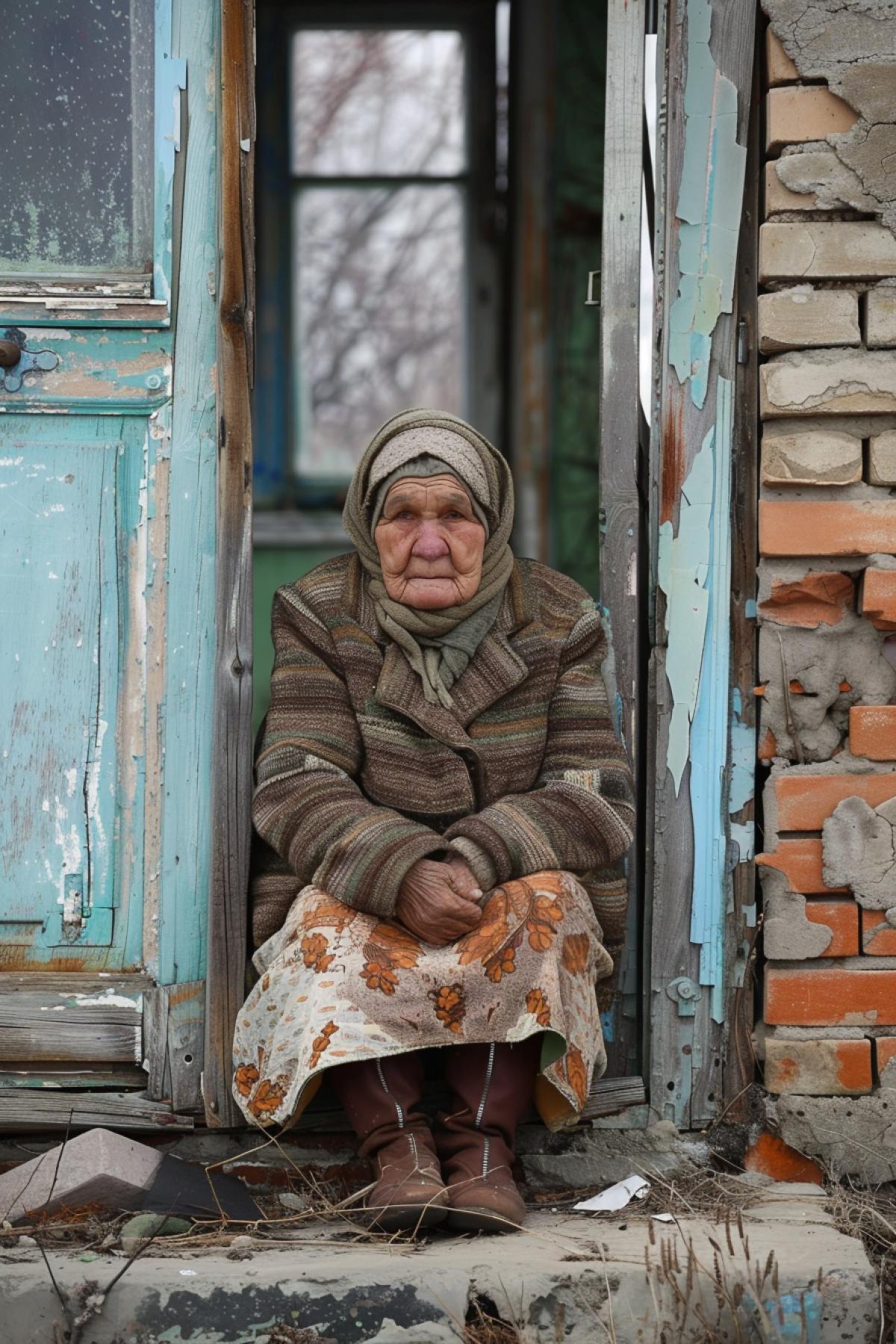 The old woman stayed to live in the middle of the exclusion zone