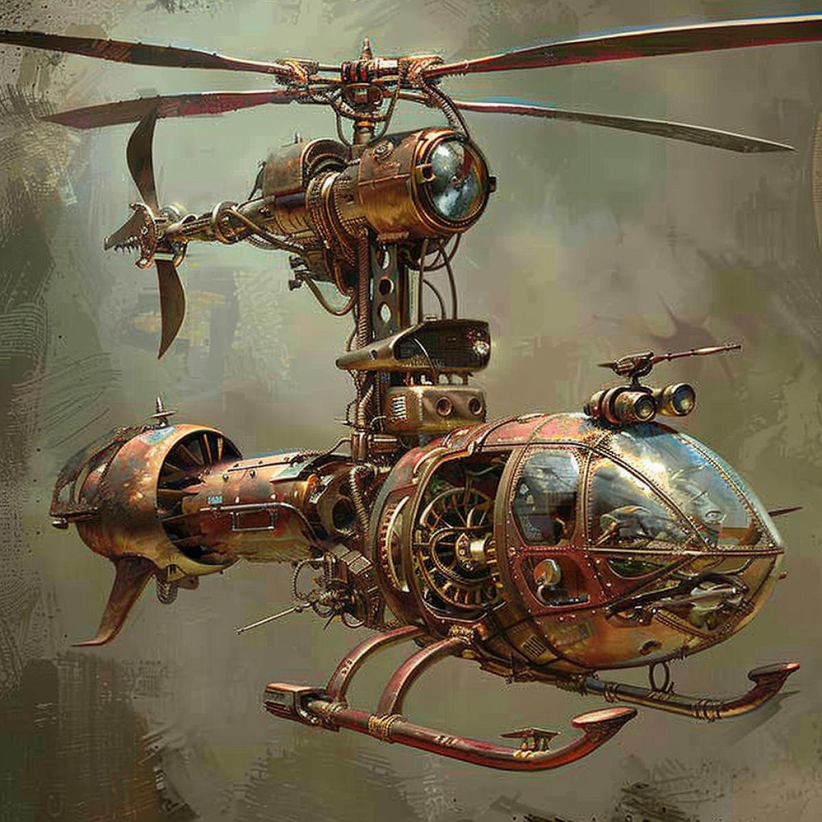 steampunk helicopter