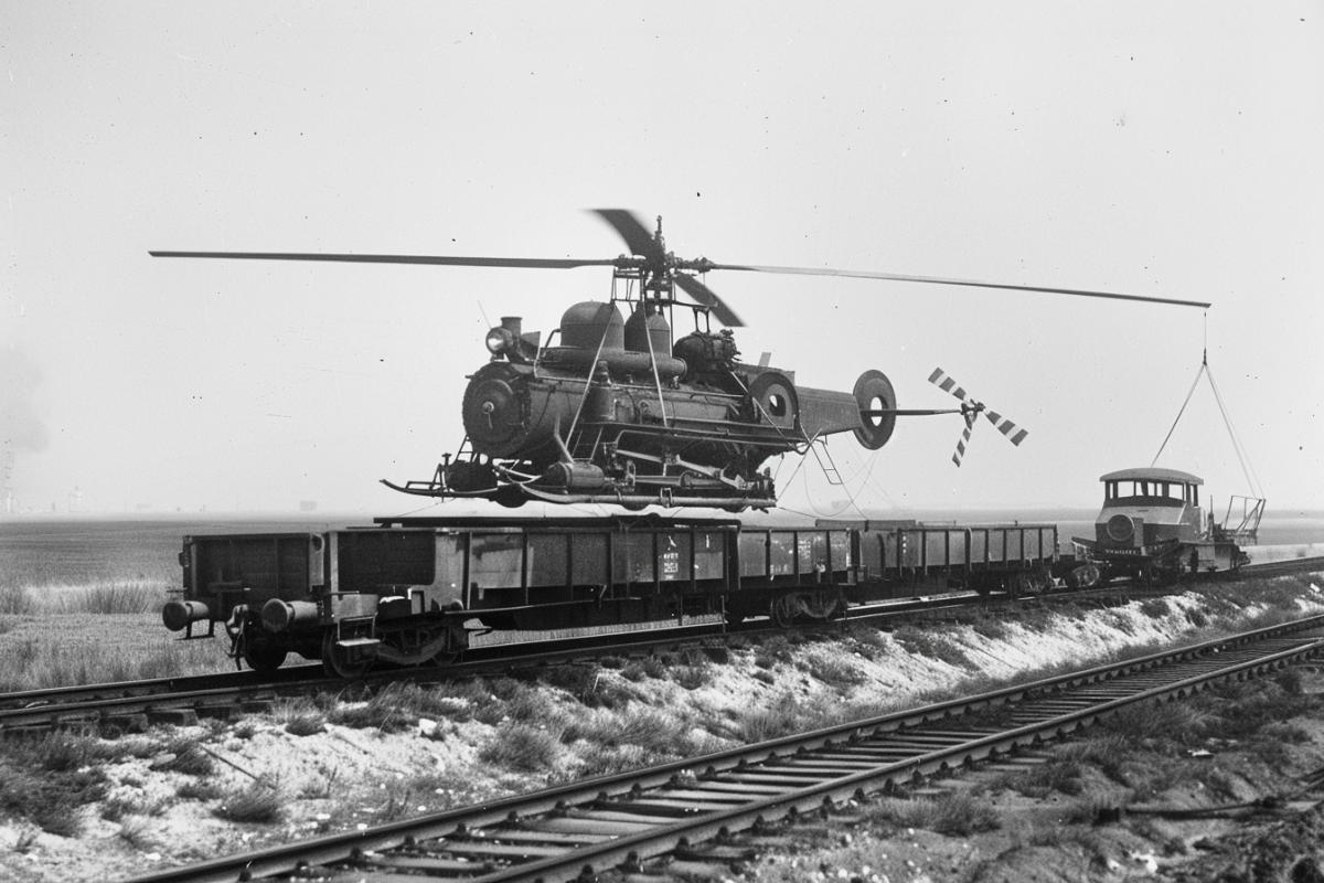 Helicopter for transporting steam locomotives