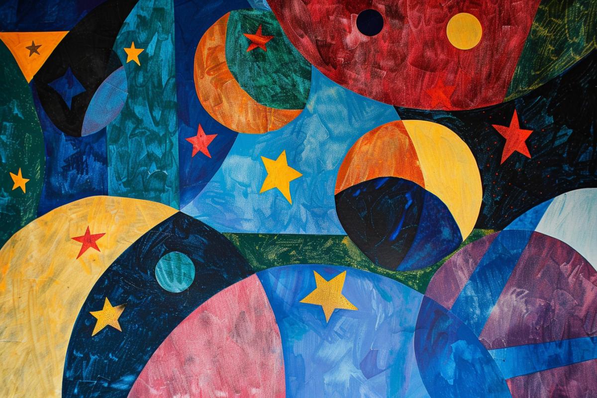 Henri Matisse style, planets, space
