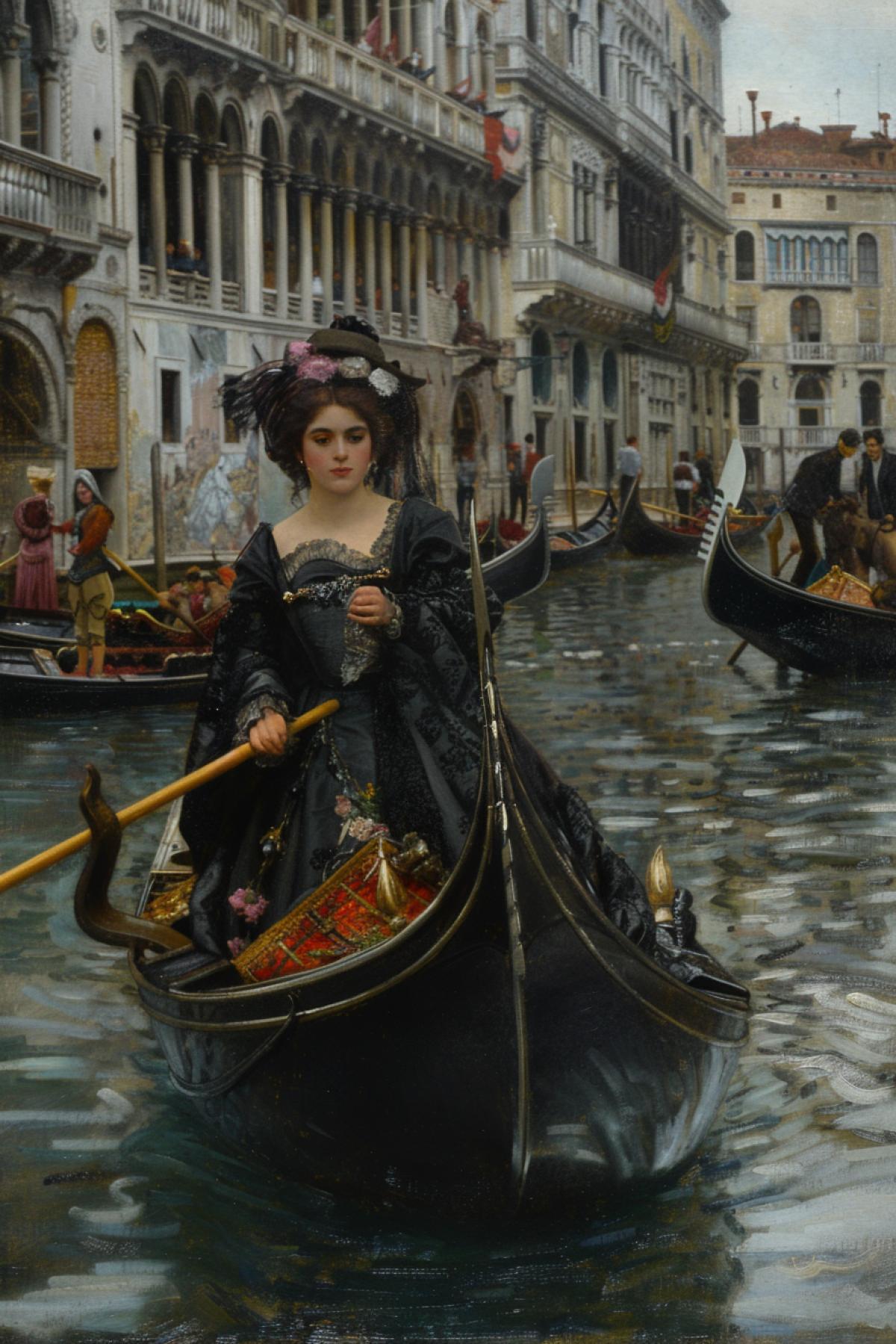 Venice, painting in the style of Lawrence Alma-Tadema