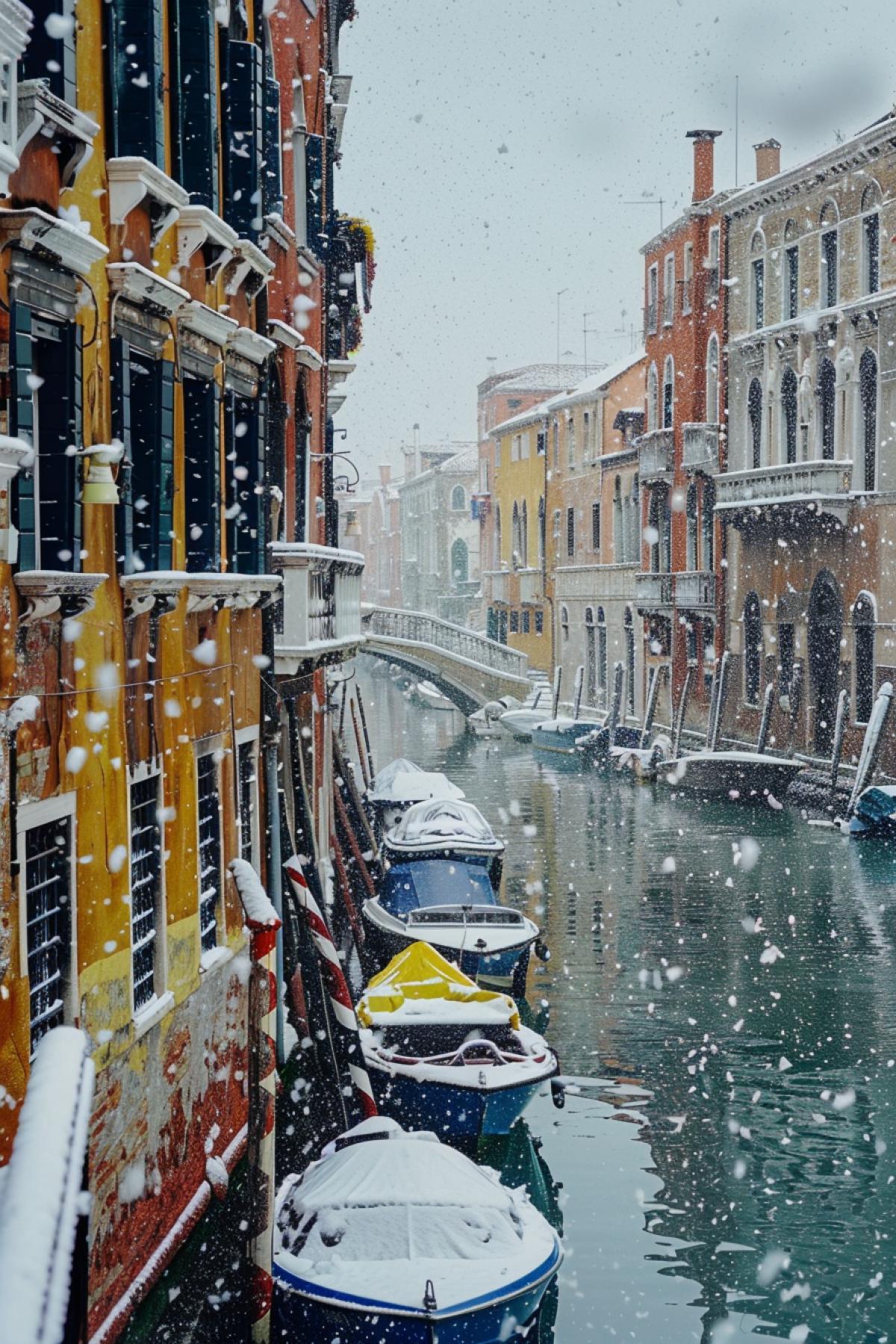 Snowfall in Venice