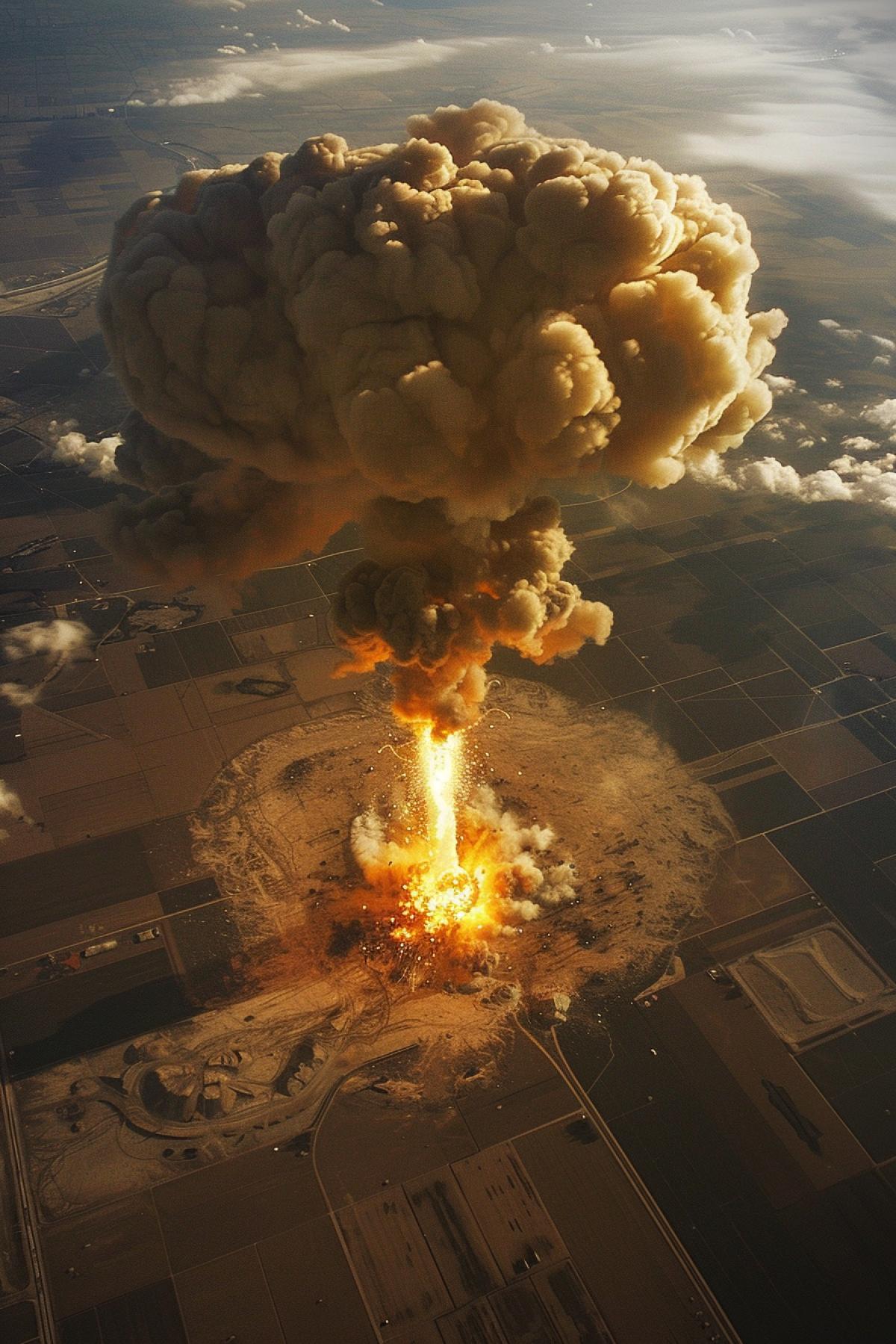 Nuclear explosion from a birds eye view