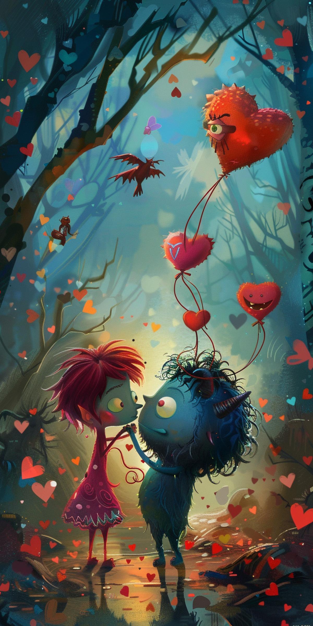 when wonderful monsters fall in love every day is Valentines day