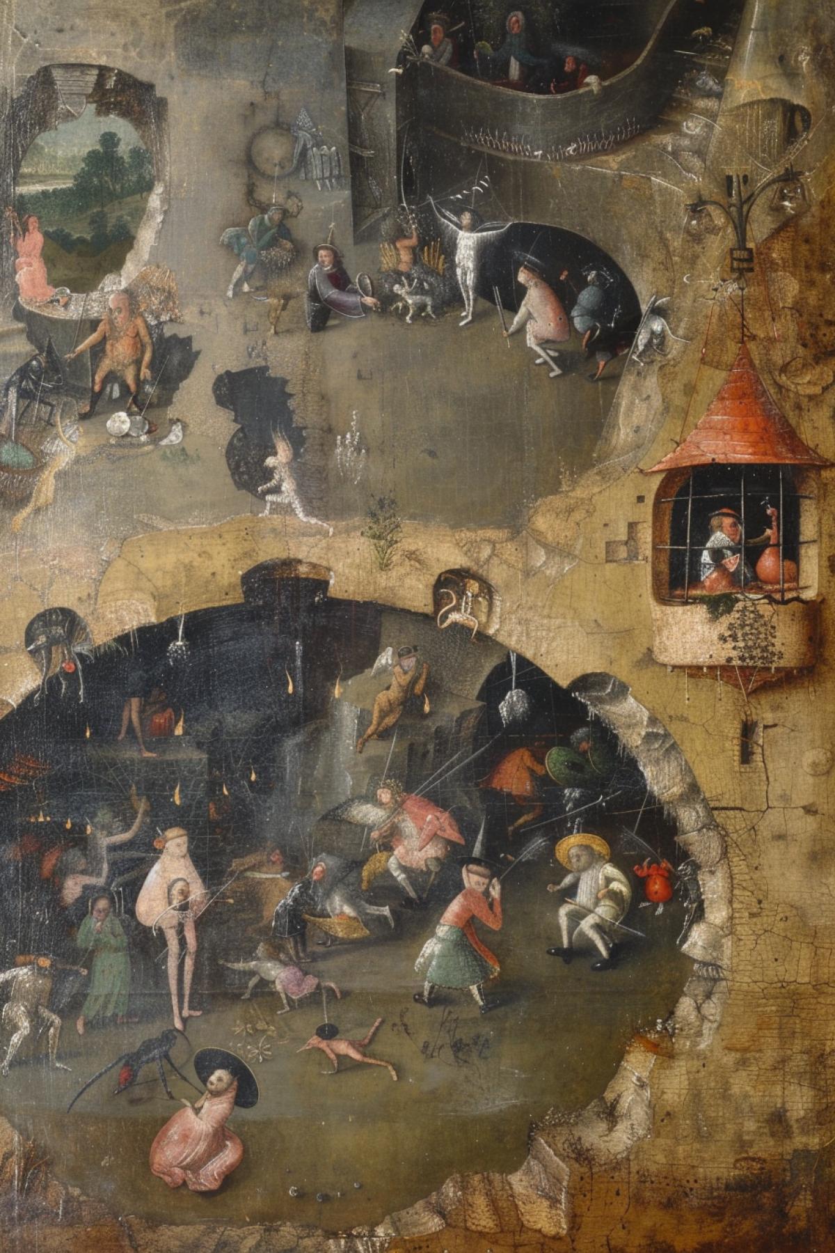 Well, okay, stop eating, go for a walk, fall into idleness and despondency, envy and get angry, remember you fool, humility is only humility 21st century Hieronymus Bosch art