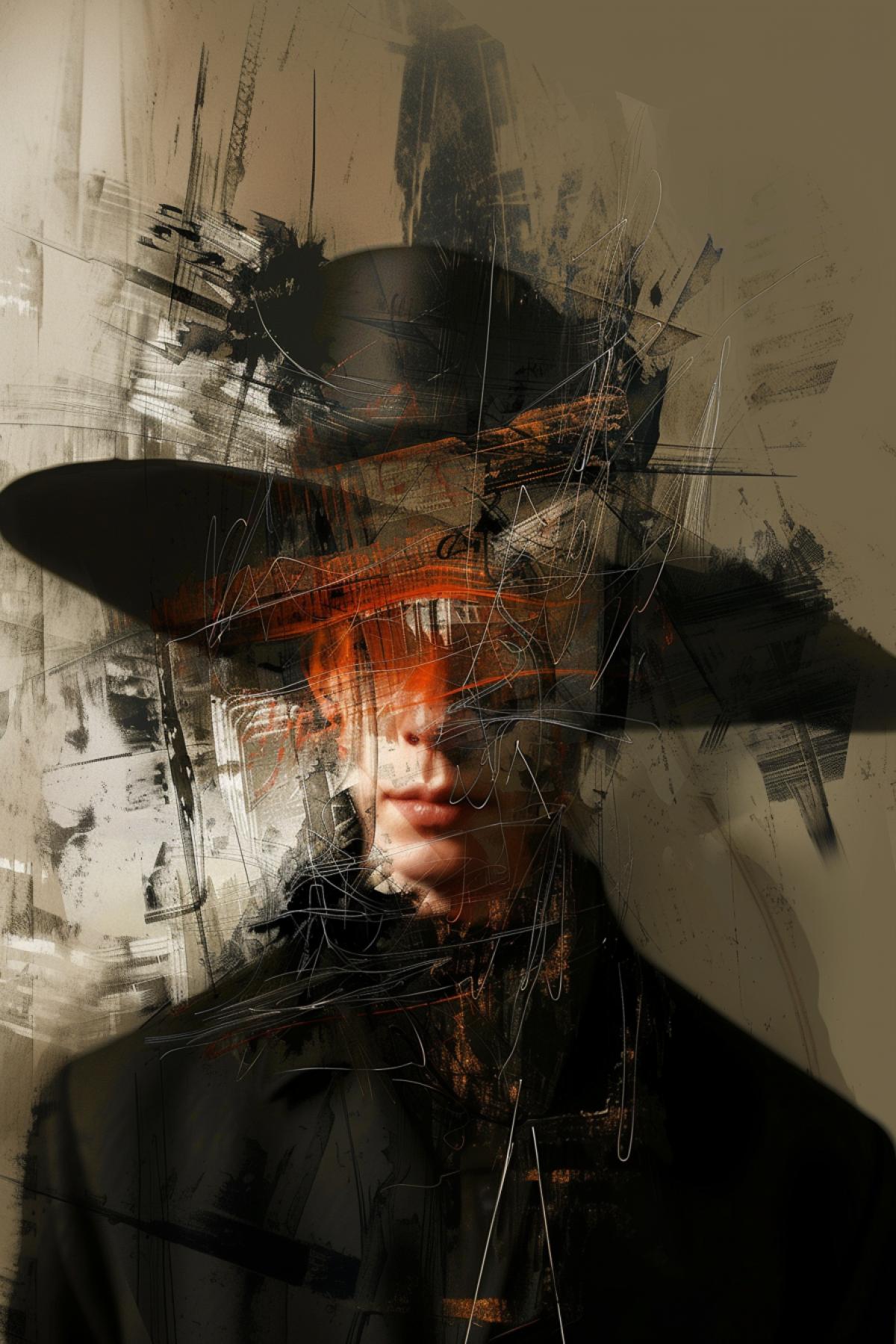 In the style of Hieronymus Bosch, a mentally ill person, flickering, virtual world artwork