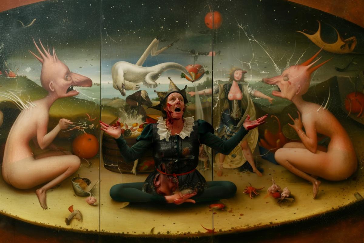 Supermarket fight in Bosch style