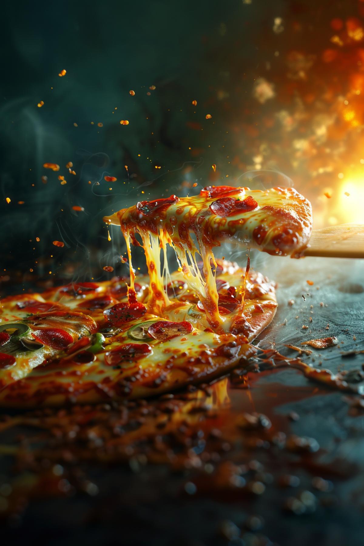 Pizza, delicious colors, graphics, creative advertising, apsmall, third person, I want to take it