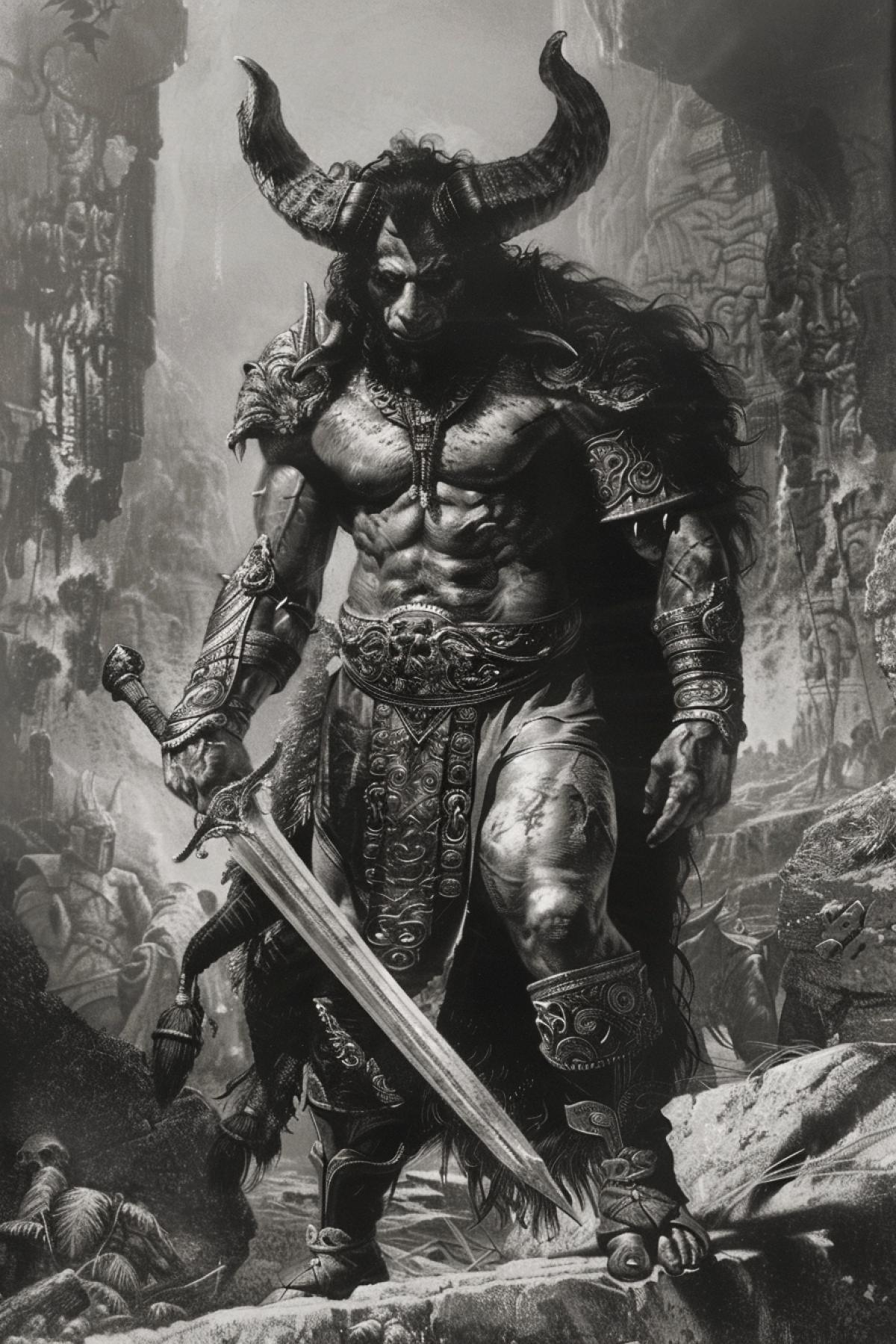 Minotaur, Fairytale world, parallel
