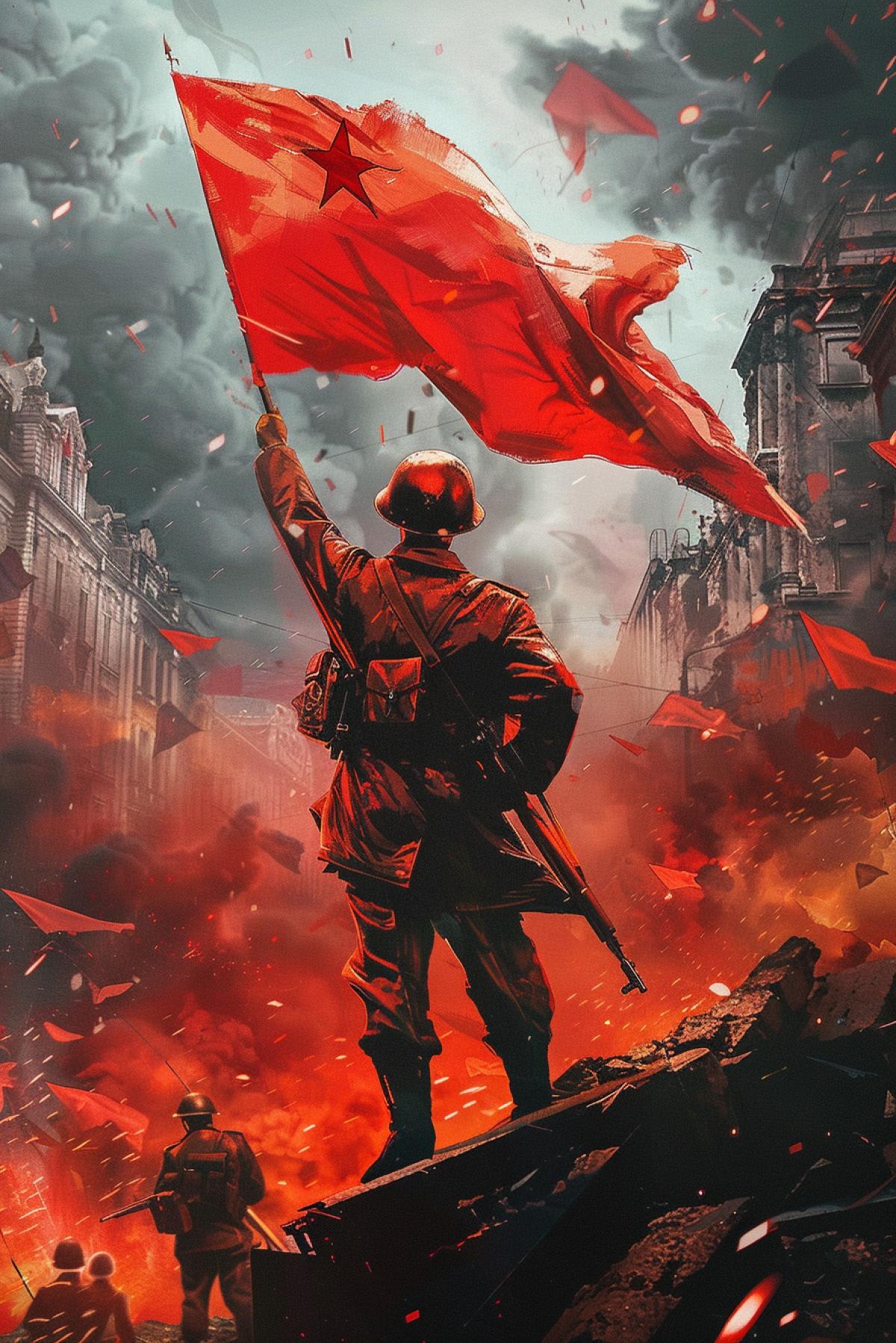 May 9, victory in the war, holiday, parallel world, flickering, joy, happiness, pride, poster