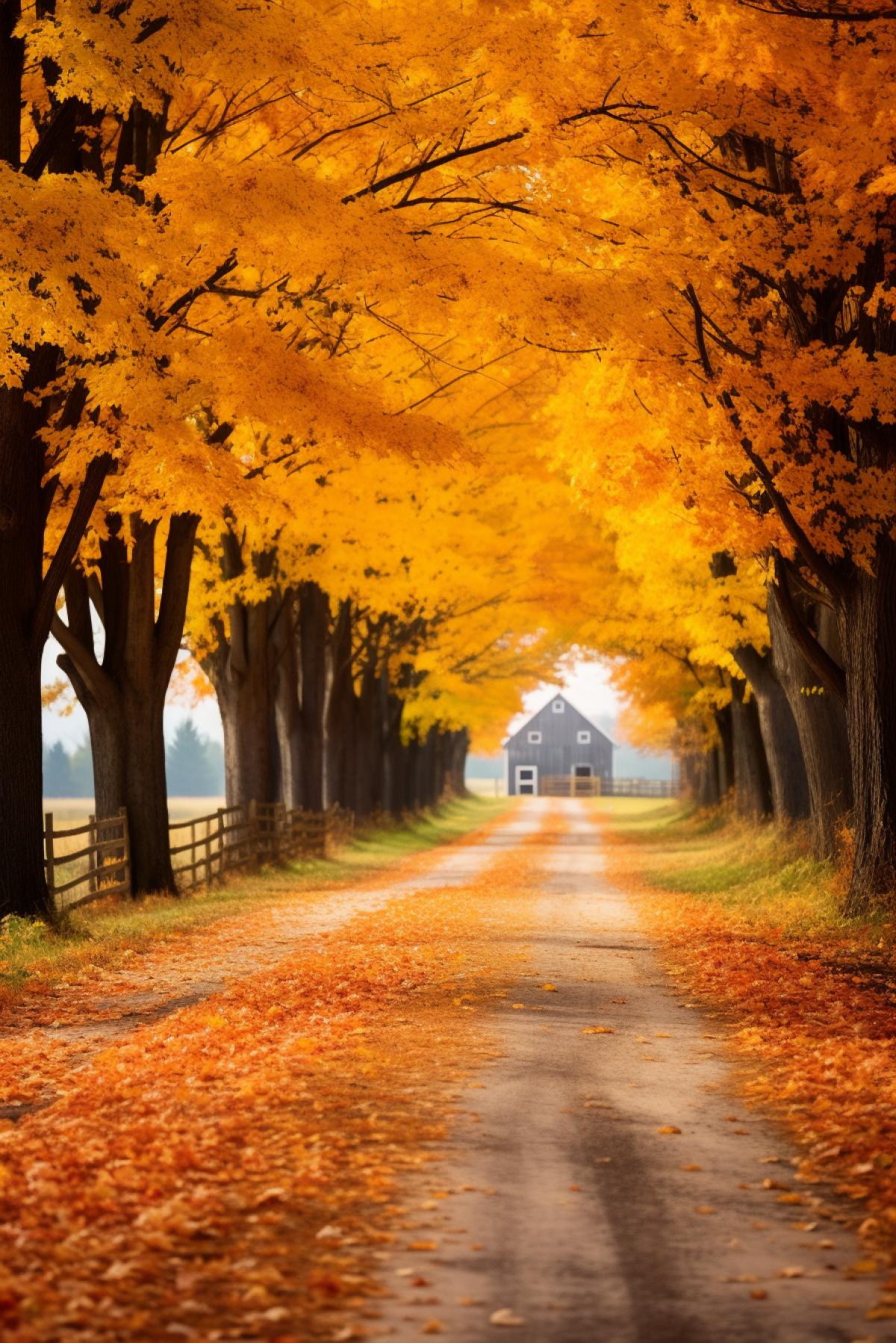 Country road in autumn