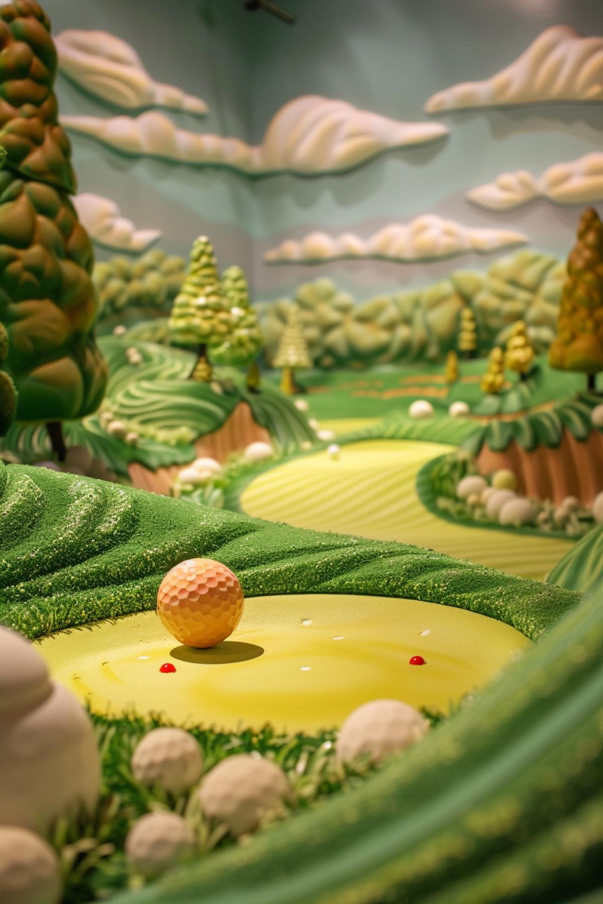 World of golf, playing golf, golf, time distortion, gloss, maximalism