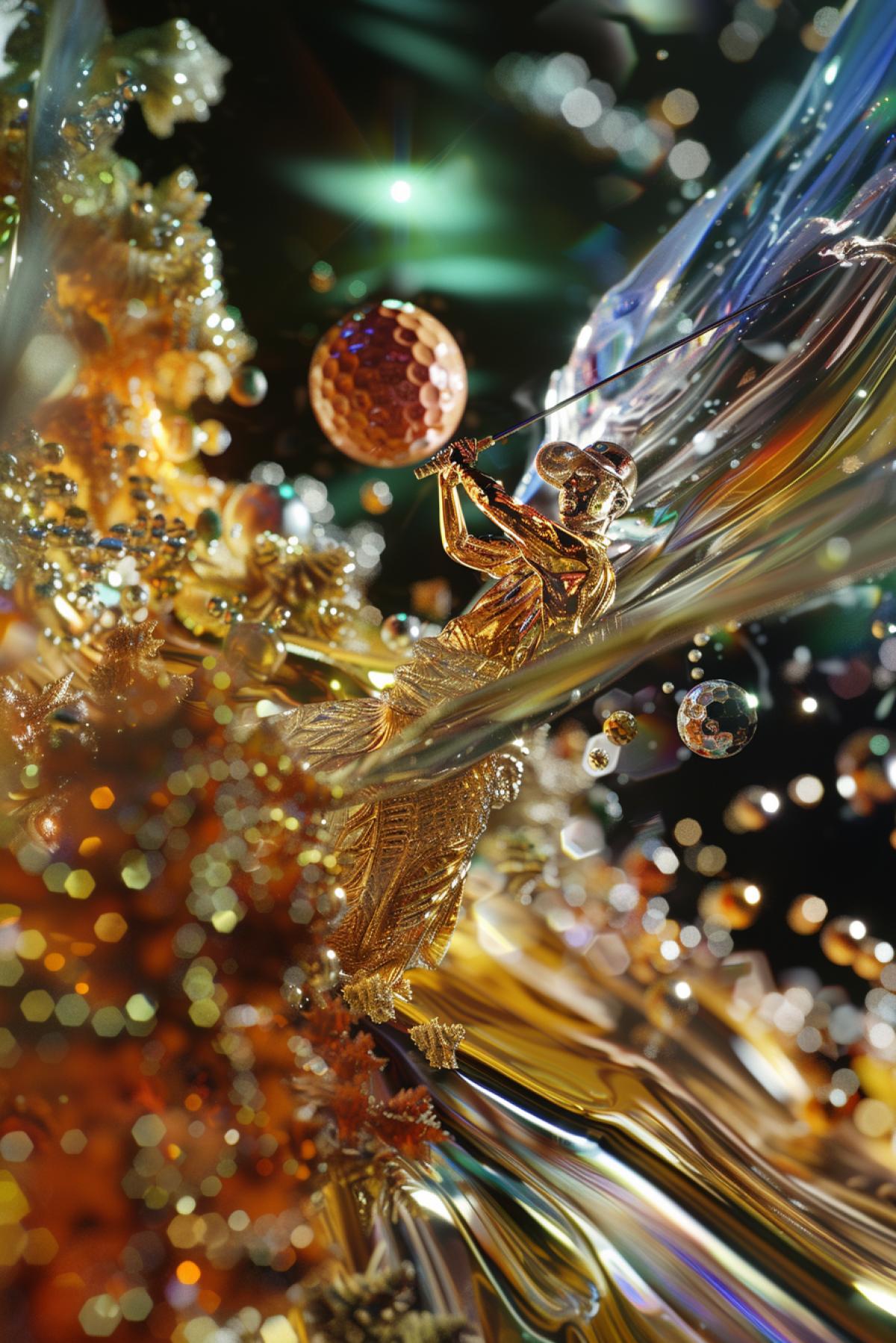 World of golf, time distortion, gloss, maximalism