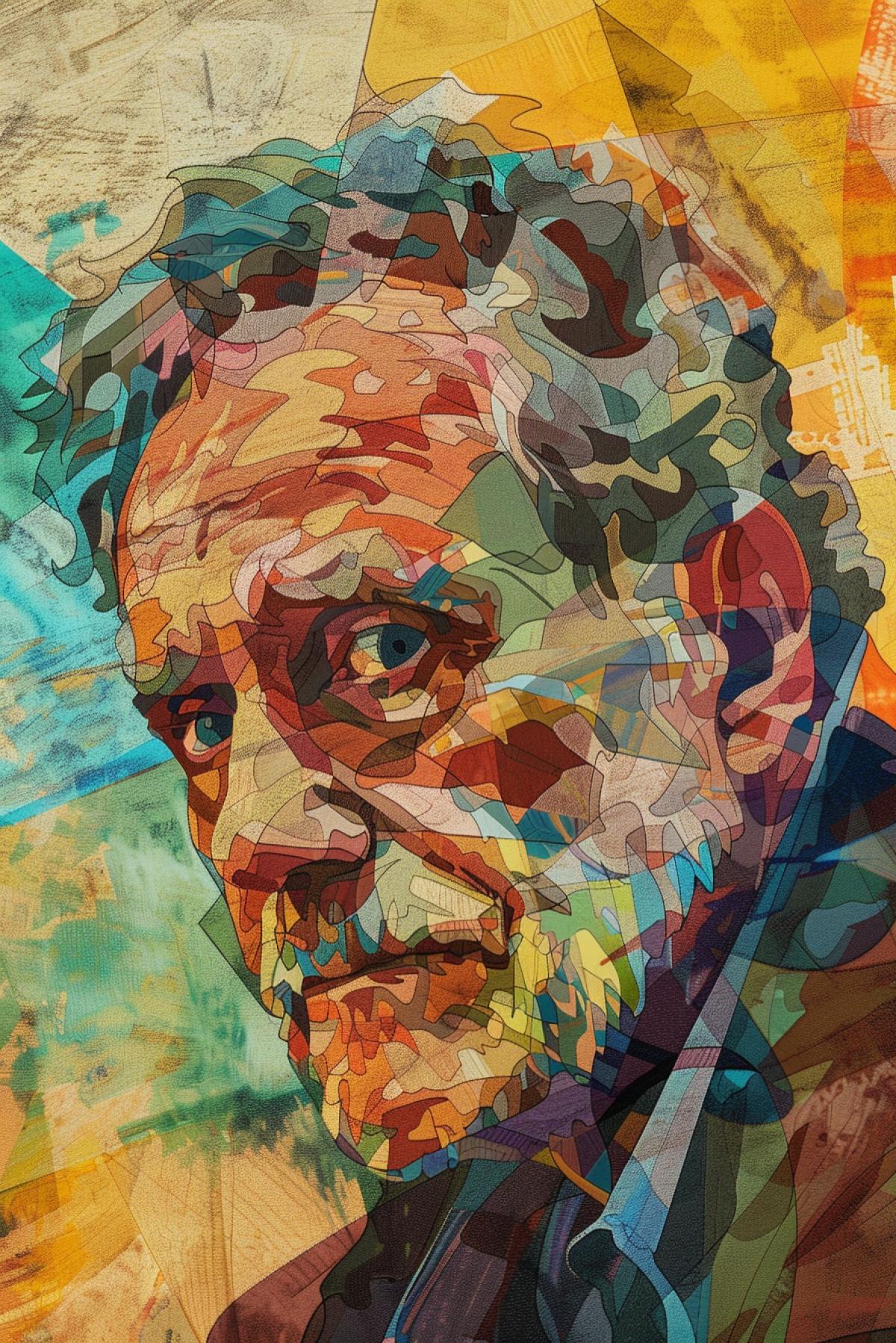 artistic portrait of a man in the style of Lucian Freud
