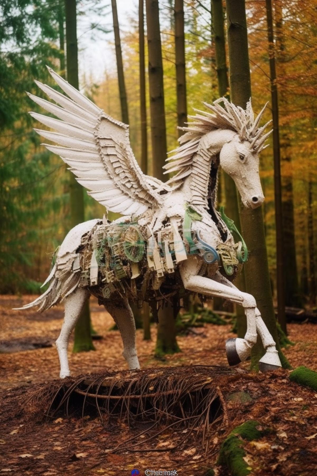 Pegasus in the forest, ☎️🏗🏖