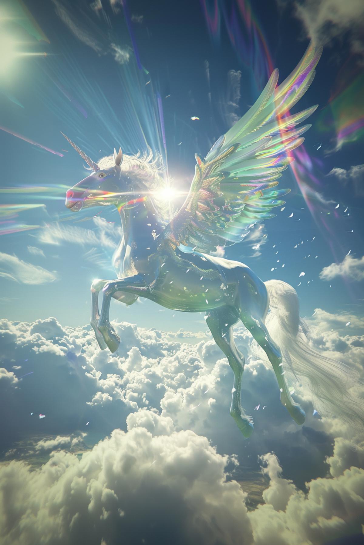 Pegasus, parallel world, fairy-tale world, mythology, hologram,