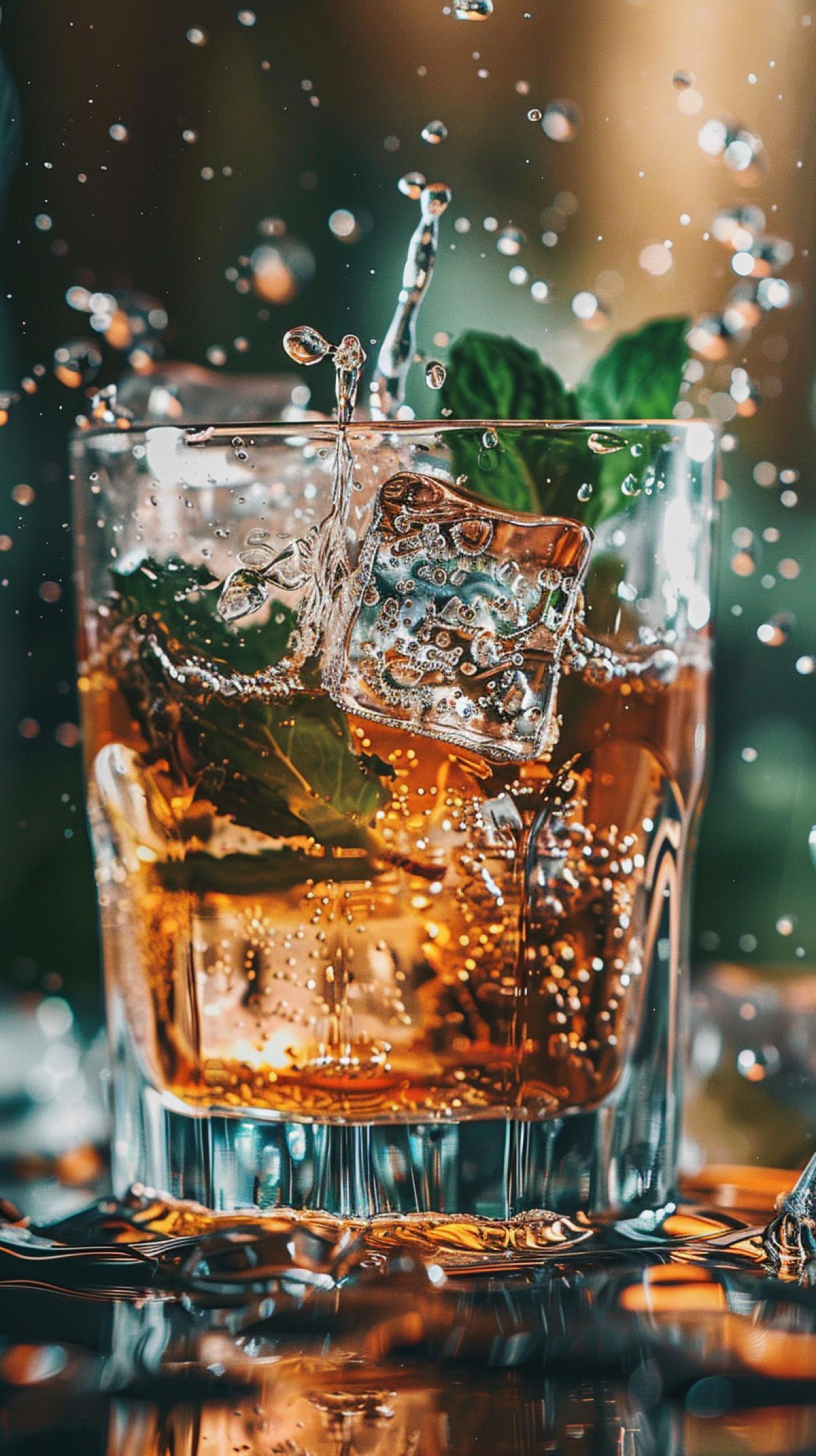 Show coolness in the drink. Attractiveness and thirst