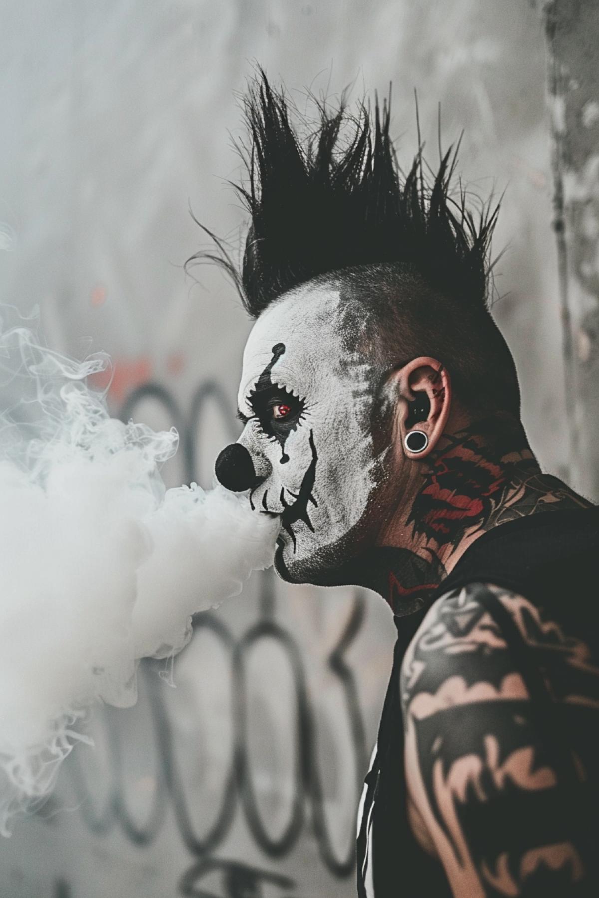 A cyberpunk clown