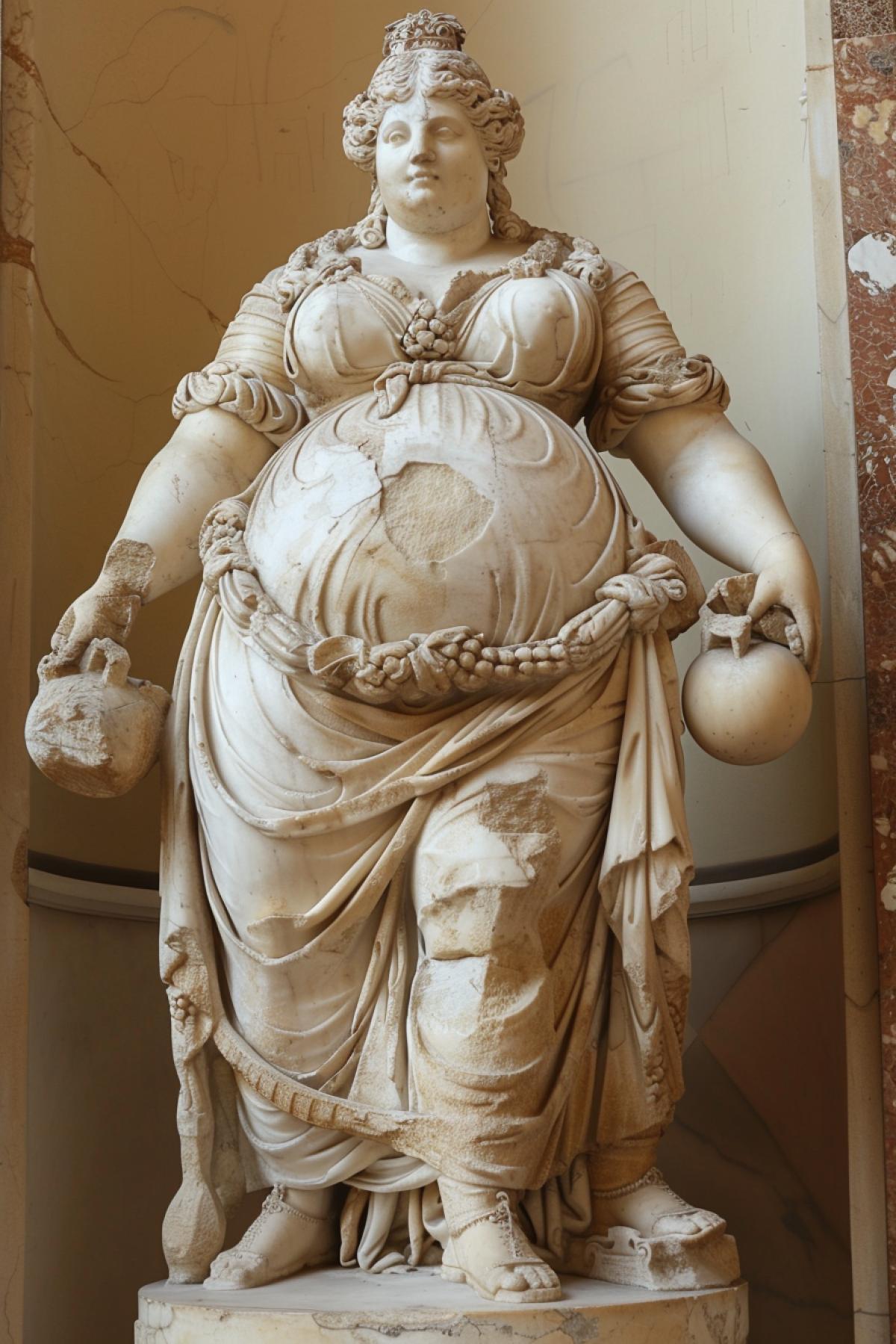statue of the ancient Greek goddess of obesity