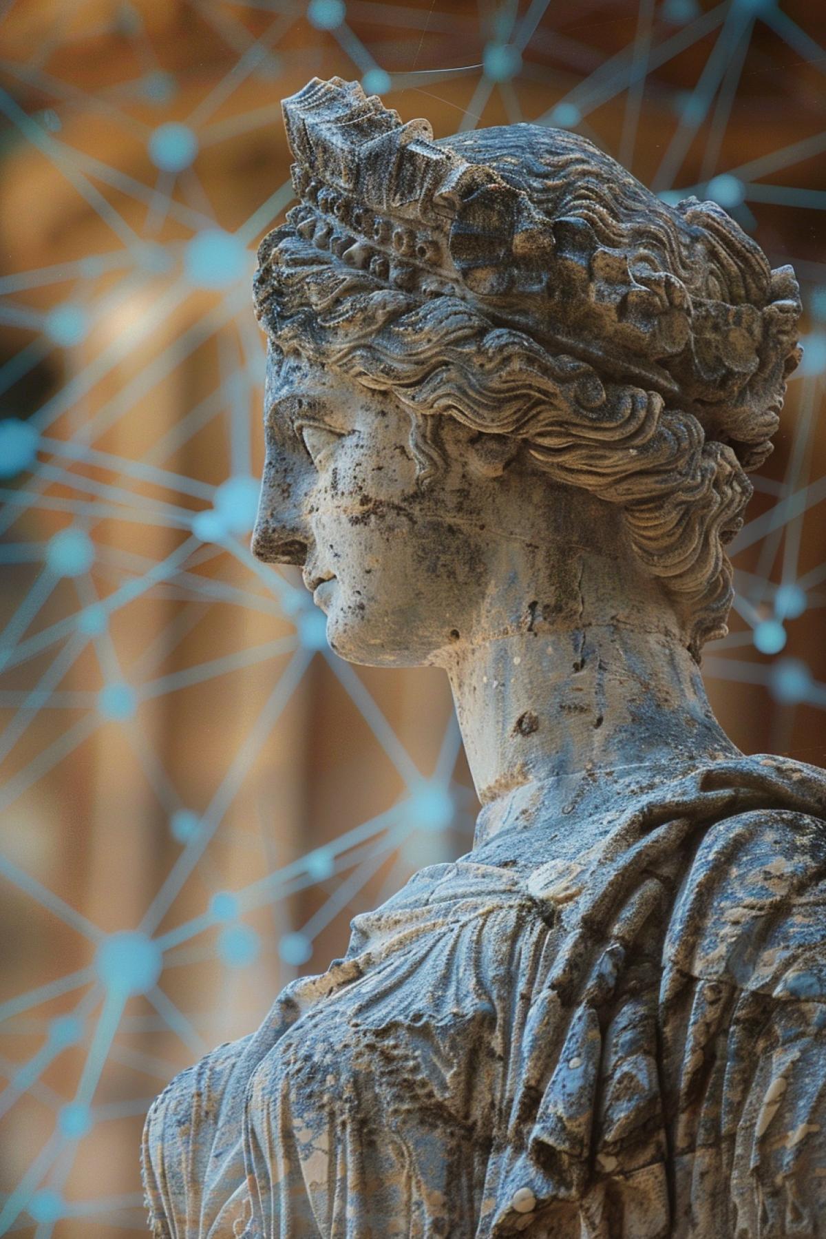statue of the ancient Greek goddess of neural networks