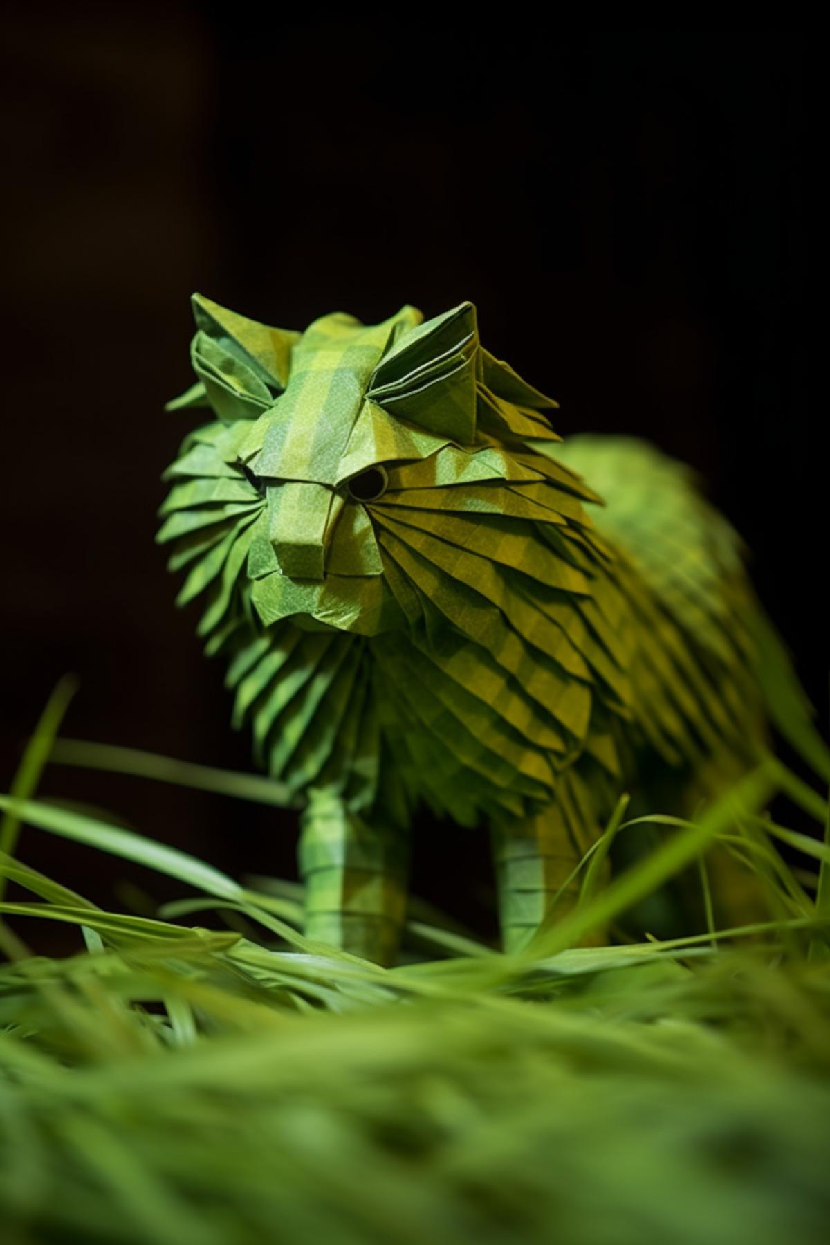 🤔🍋🐈 in origami style