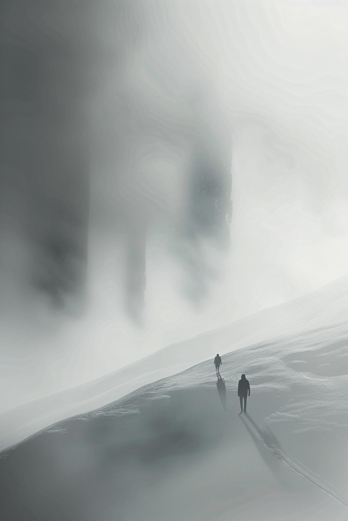 world of wandering ghosts, underworld, Parallel world, light fog, minimalism