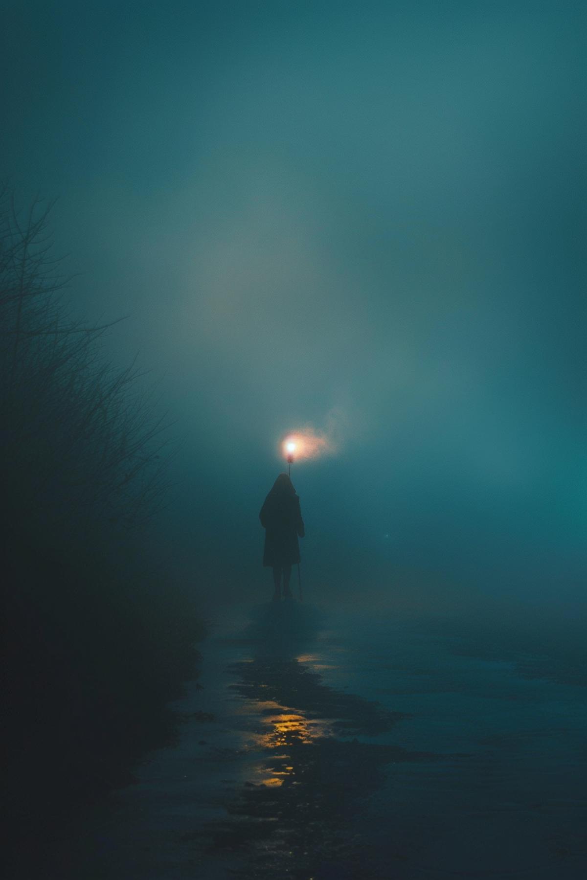world of wandering ghosts, underworld, Parallel world, light fog, minimalism