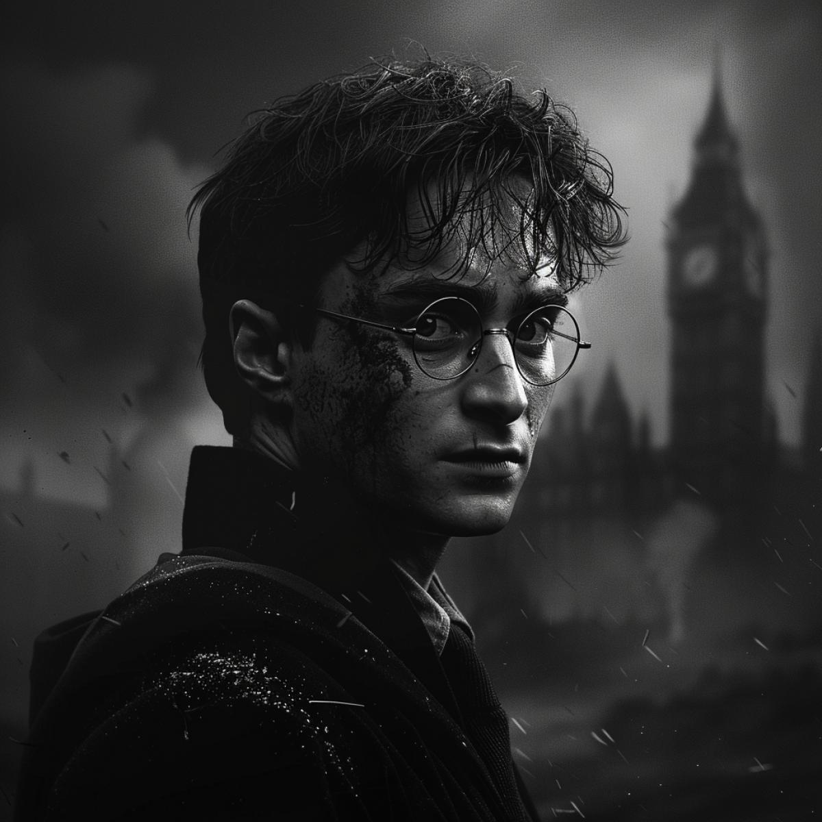 Harry Potter in Noir style