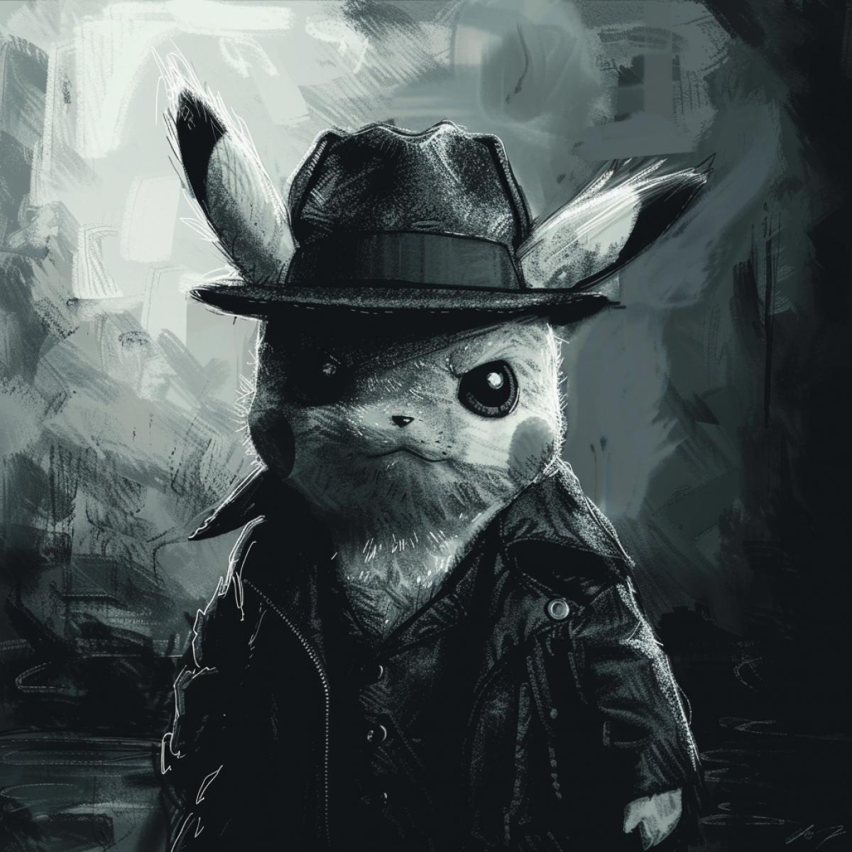 Pikachu in Noir style