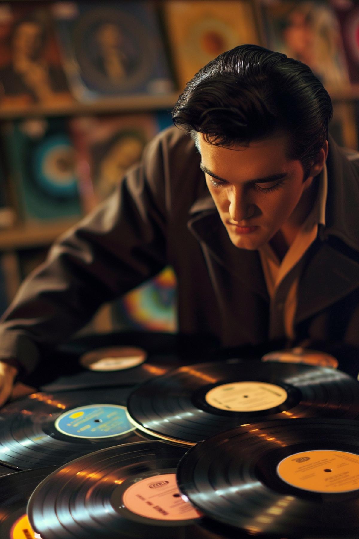 Elvis rock vinyl records livestream show