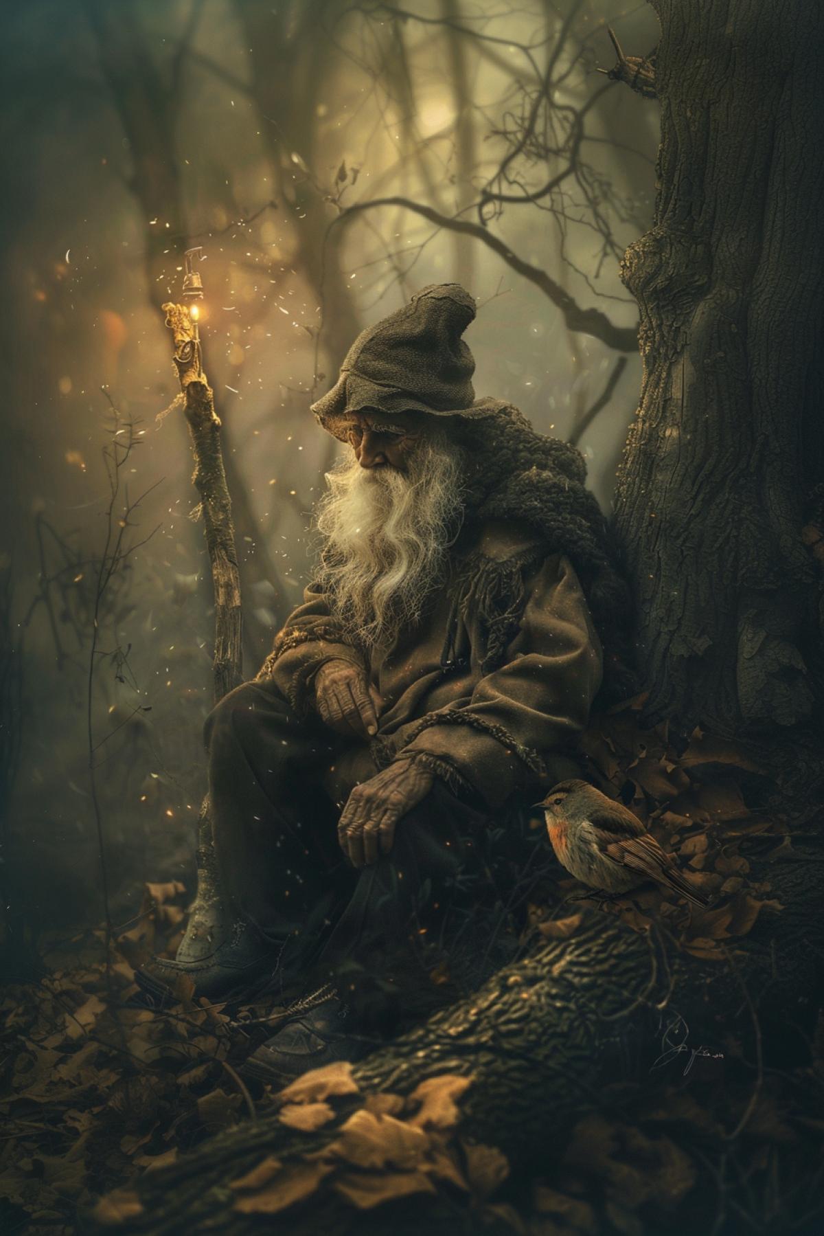 Slavs from the past, magical world, flickering, realistic image,