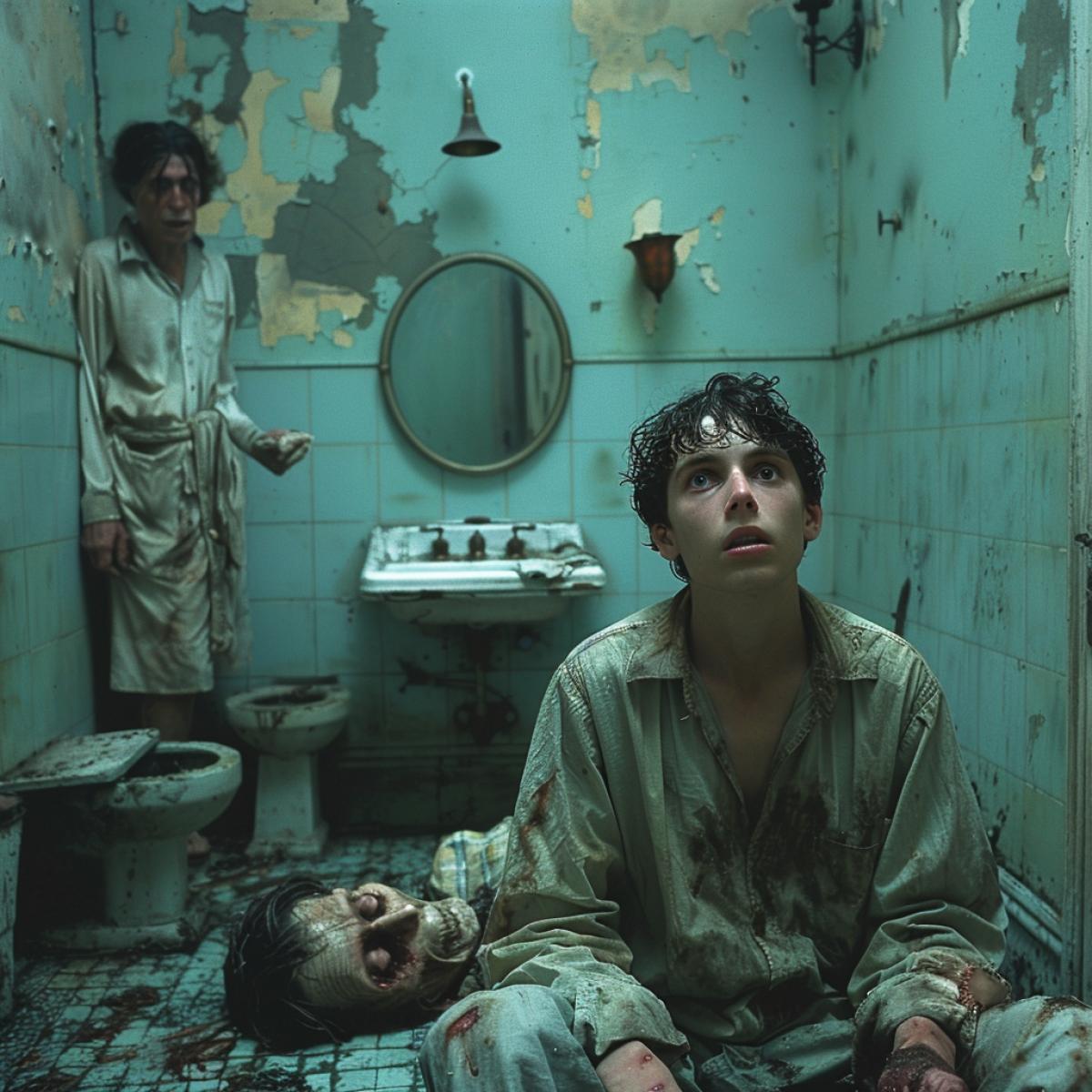 In a dream, a boy is in a private house with his grandparents and an irresistible desire arises to go to the bathroom, and as soon as he opens the door, he discovers a dead lying between the toilet and the sink. This body doesnt look familiar at all. In fact, his facial features were blurred, but his clothes were torn and his skin was pale and grayish, so you could say that he had been in the bathroom for a long time. The most exciting thing in the dream was that as soon as the boy screamed for help, it was as if they stopped hearing or even seeing him, the grandfather continues to lie on his bed and watch TV, and the grandmother cooks in the kitchen, not worrying at all, as if they don’t care if there is a grandson and whats wrong with him