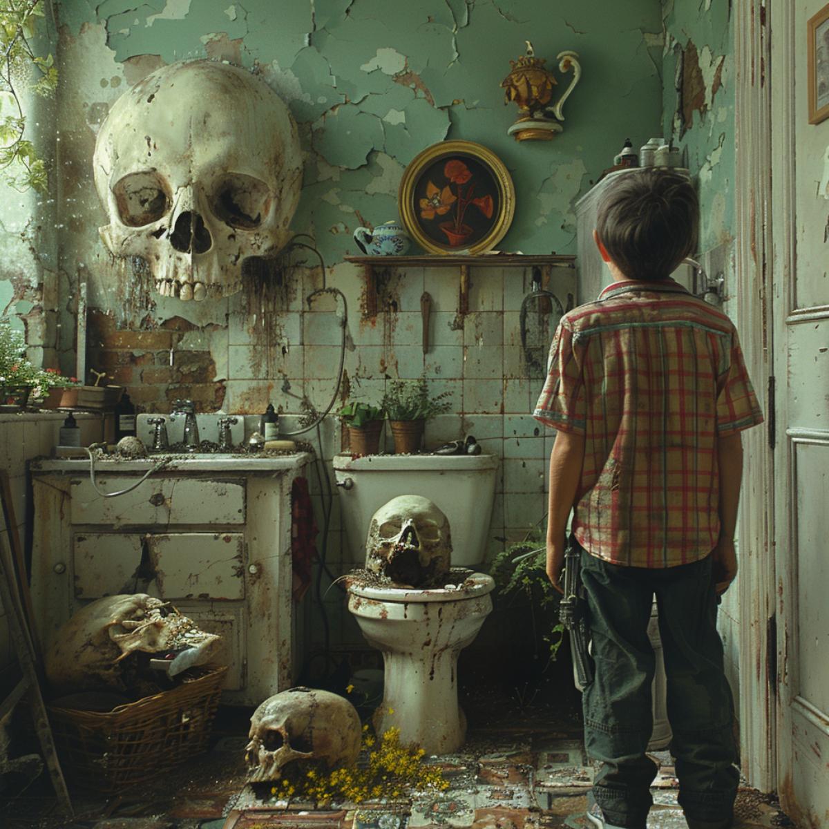 In a dream, a boy is in a private house with his grandparents and an irresistible desire arises to go to the bathroom, and as soon as he opens the door, he discovers a dead lying between the toilet and the sink. This body doesnt look familiar at all. In fact, his facial features were blurred, but his clothes were torn and his skin was pale and grayish, so you could say that he had been in the bathroom for a long time. The most exciting thing in the dream was that as soon as the boy screamed for help, it was as if they stopped hearing or even seeing him, the grandfather continues to lie on his bed and watch TV, and the grandmother cooks in the kitchen, not worrying at all, as if they don’t care if there is a grandson and whats wrong with him