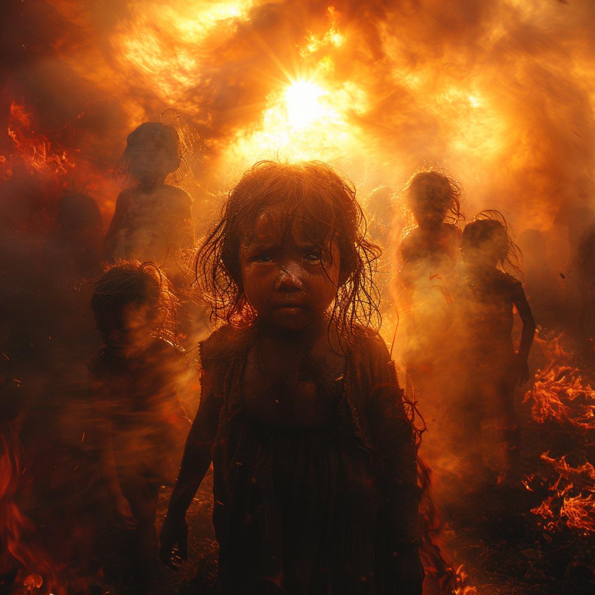 Dream or reality, bright light from the burning earth, loved ones who died in the war, unknown people, they look at me, someone asks why, someone is crying, children are trying to hide from the fire, but it doesn’t work, they are burning, writhing, they scream, all attempts to save someone are unsuccessful