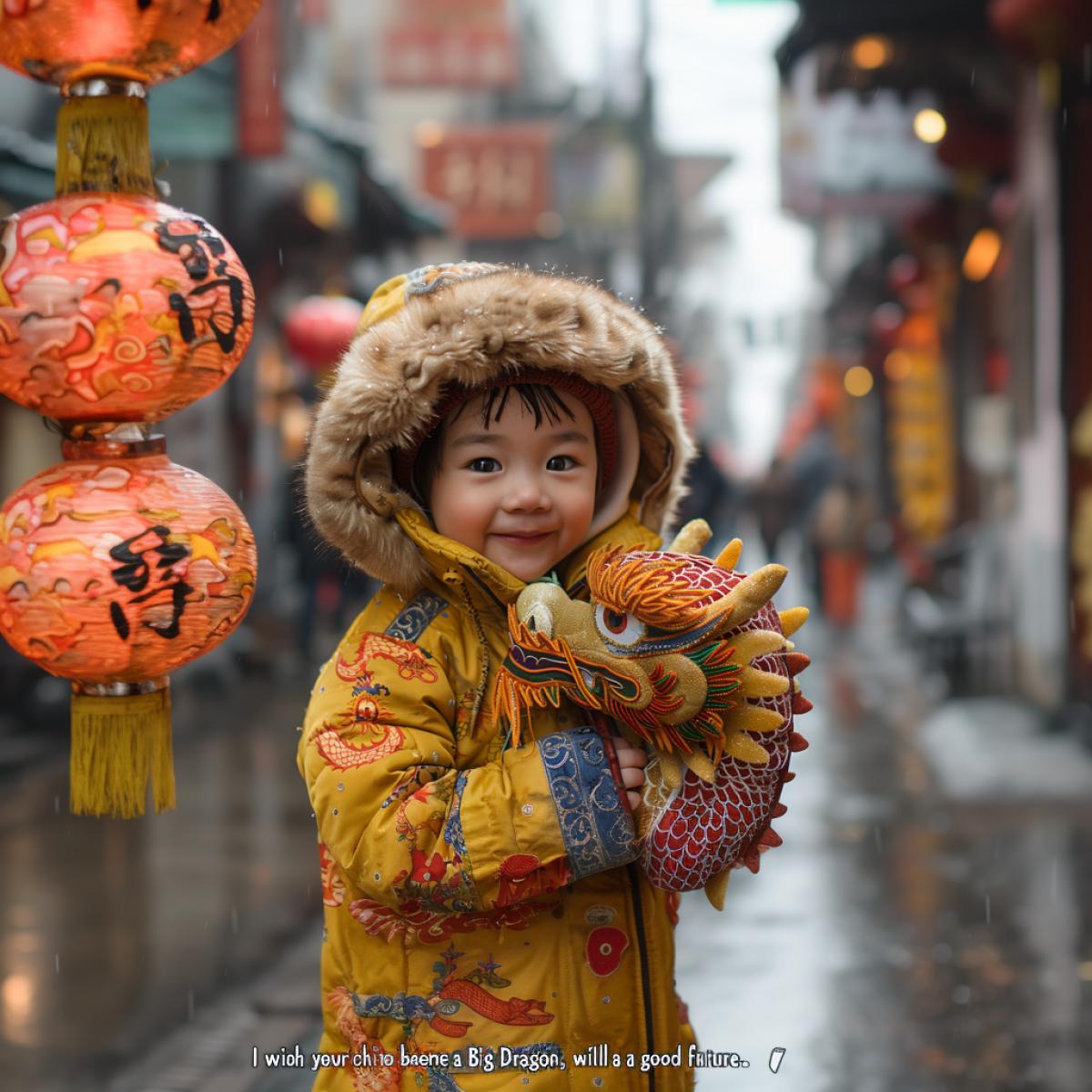 In Chinese culture, the year of the dragon means a lot.. \"I wish your child to become a Big Dragon,\" is the verbatim wish in Chinese for parents that their \"child will have a good future.\" Chinese women try to get pregnant and give birth to a child this year it is believed that children born in the Year of the Dragon will lucky in life. In Chinese culture, the dragon is a talisman of peace and good luck, one of the most recognizable symbols of China.. Natural lighting, bright colors, naturalness, tranquility, high detail photo-realism, automatic white balance