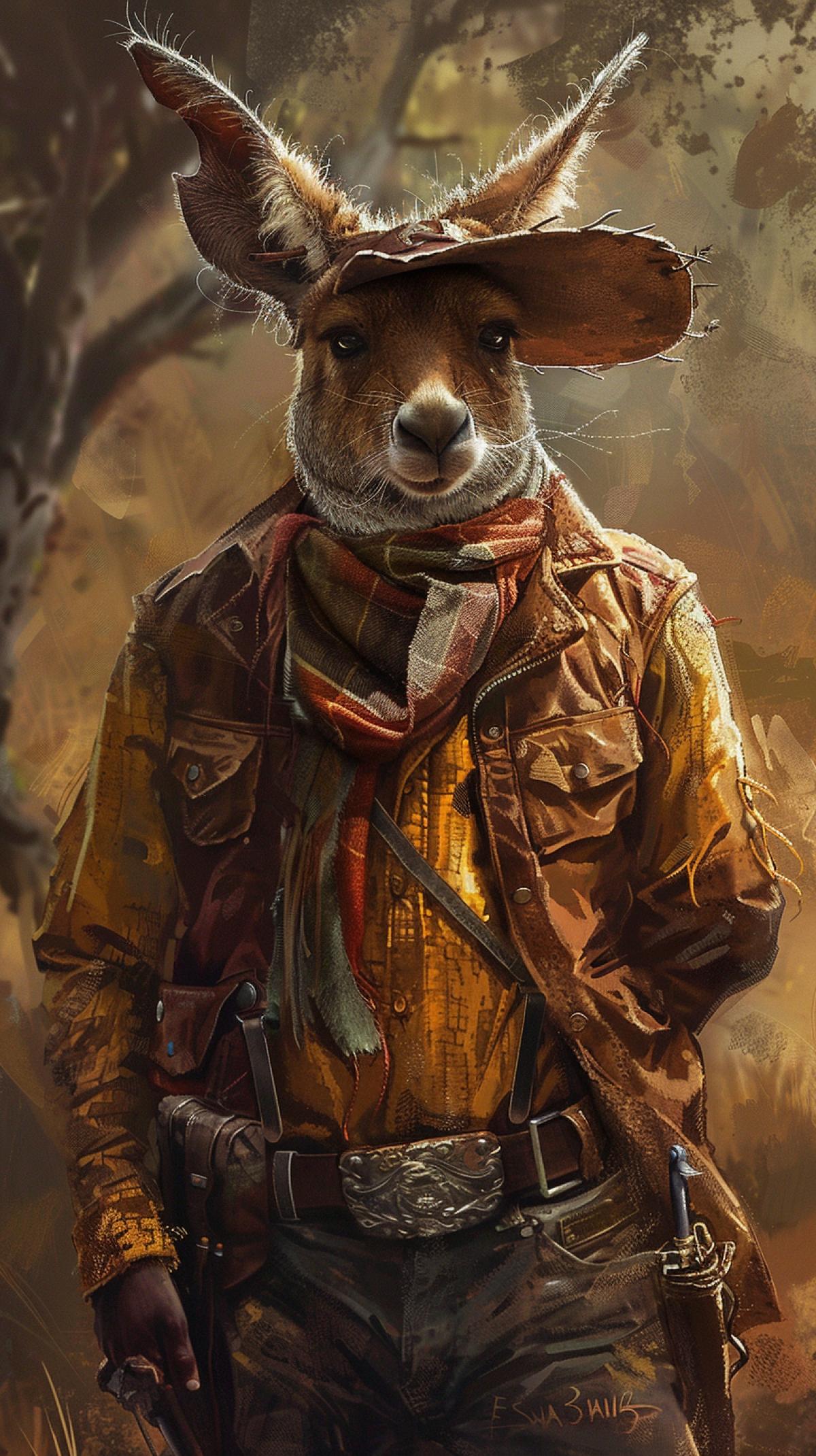 Kangaroo cowboy