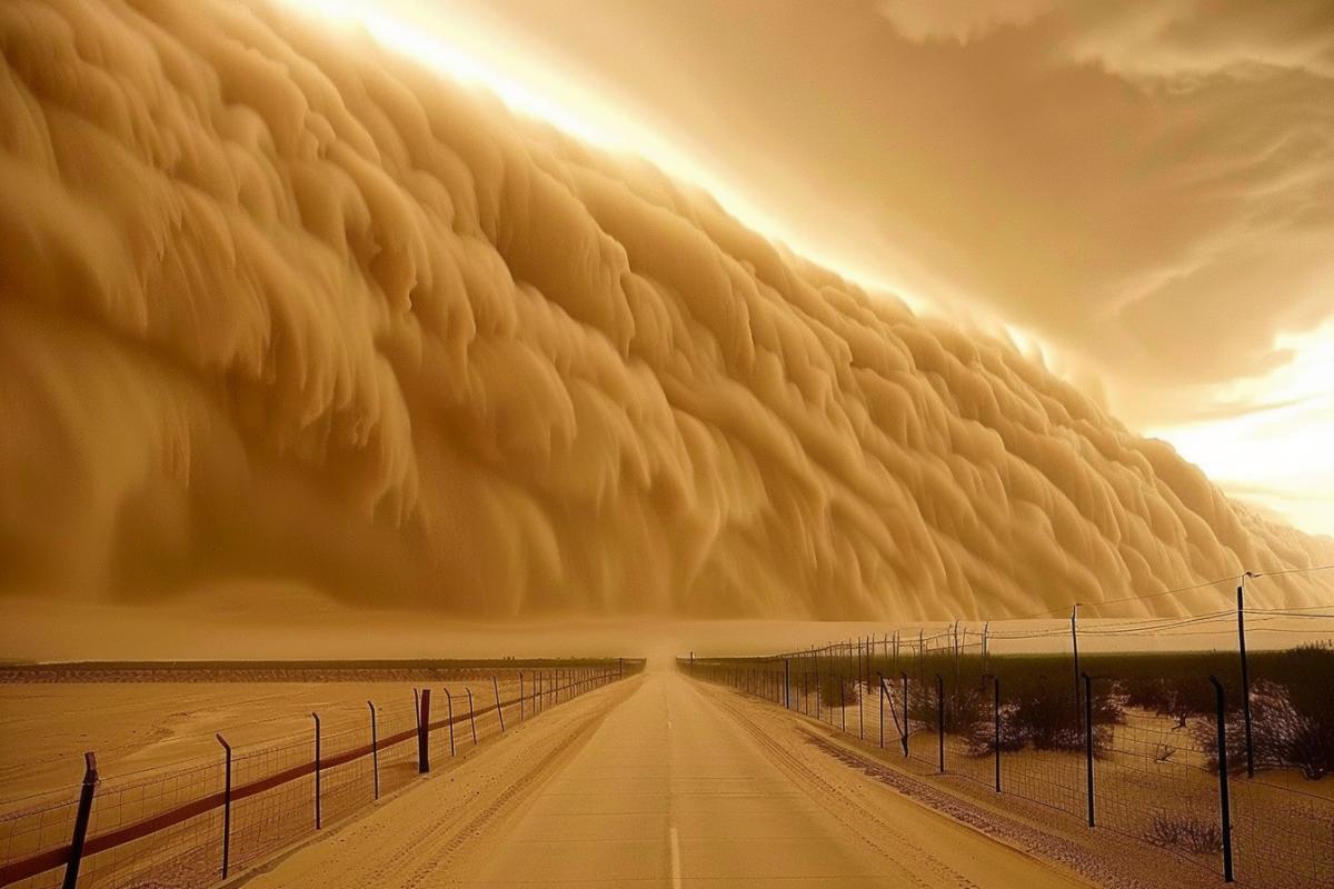 Sandstorm in mad max style