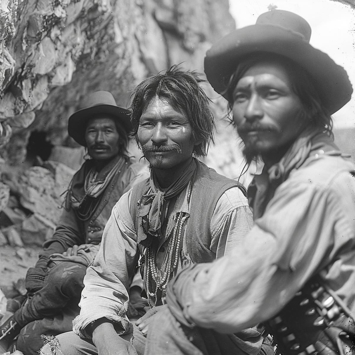 Wild West, Conyon, Apaches ambushed the palefaces